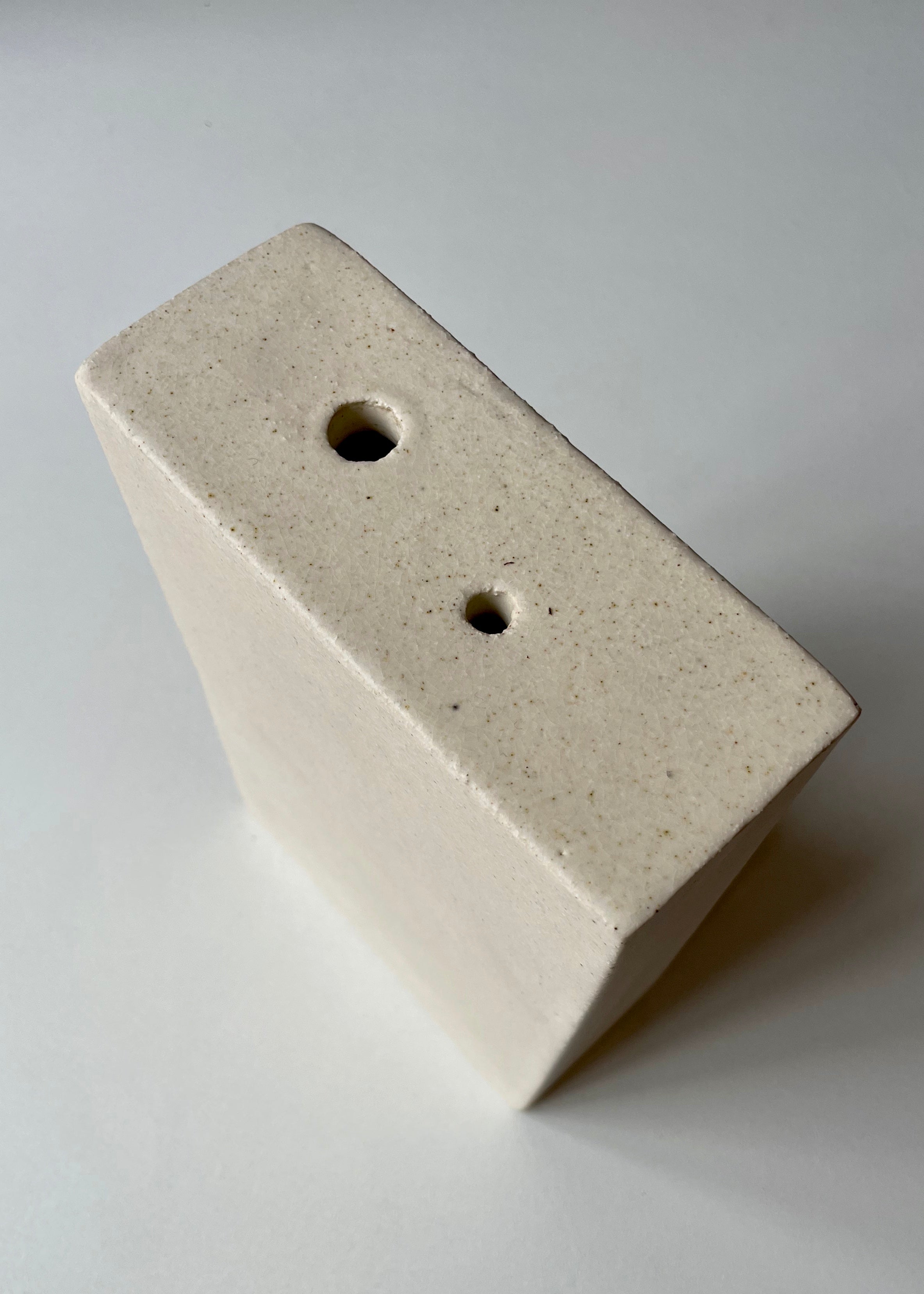 Viki Weiland Block Vase - Modern Ceramic Home Decor for Living Room, Dining Table & Wedding Centerpieces