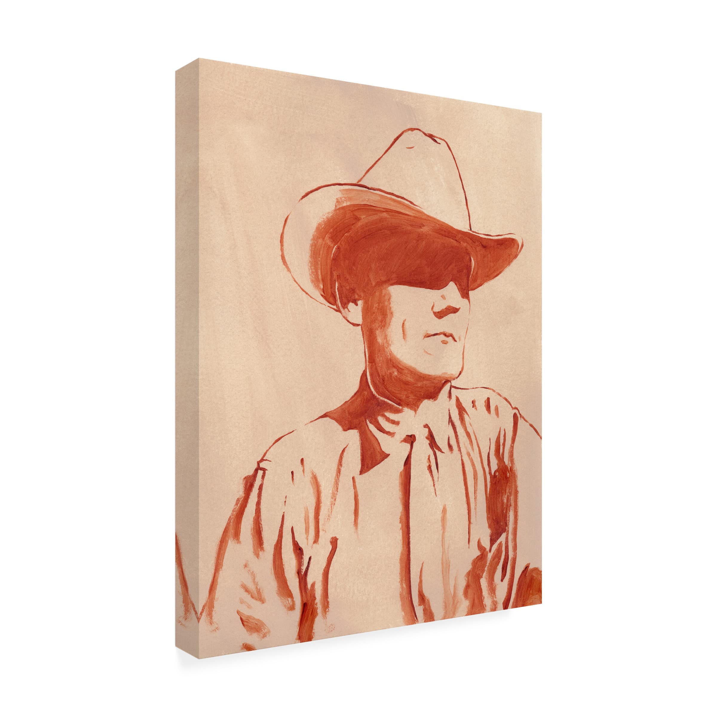 Trademark Fine Art 'Man of the West I' Western Cowboy Painting by Jacob Green - Premium Canvas Wall Art for Living Room, Office & Western Decor