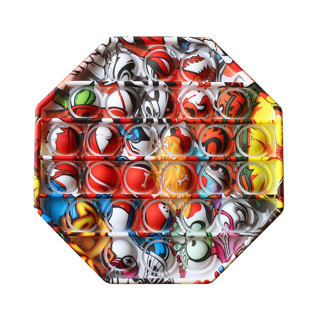 Push Bubble Popping Fidget Toys - Soft Sensory Stress Relief for Adults & Kids with ADHD, Anxiety | Tie Dye Squeeze Toy with Popping Sound | Perfect for Office, Classroom & Travel Relaxation