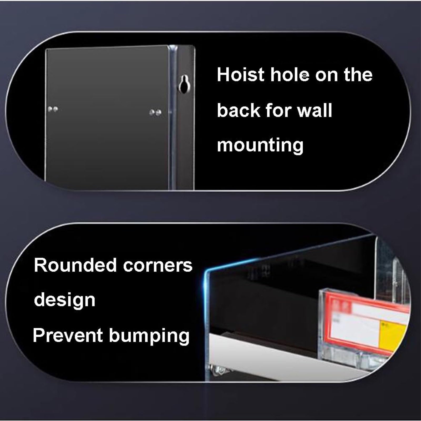 Automatic Cigarette Pusher Display Tray - Clear Wall Mounted/Countertop Retail Showcase for Store & Mall Cigarette Dealers (37x16x21.5cm) - Perfect for Convenience Stores, Gas Stations & Tobacco Shops