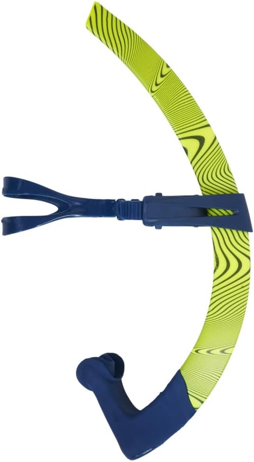 Aqua Sphere Focus Snorkel - Premium Swim Snorkel for Training & Fitness, Navy Blue & Multicolor - Perfect for Lap Swimming, Snorkeling & Triathlon Training