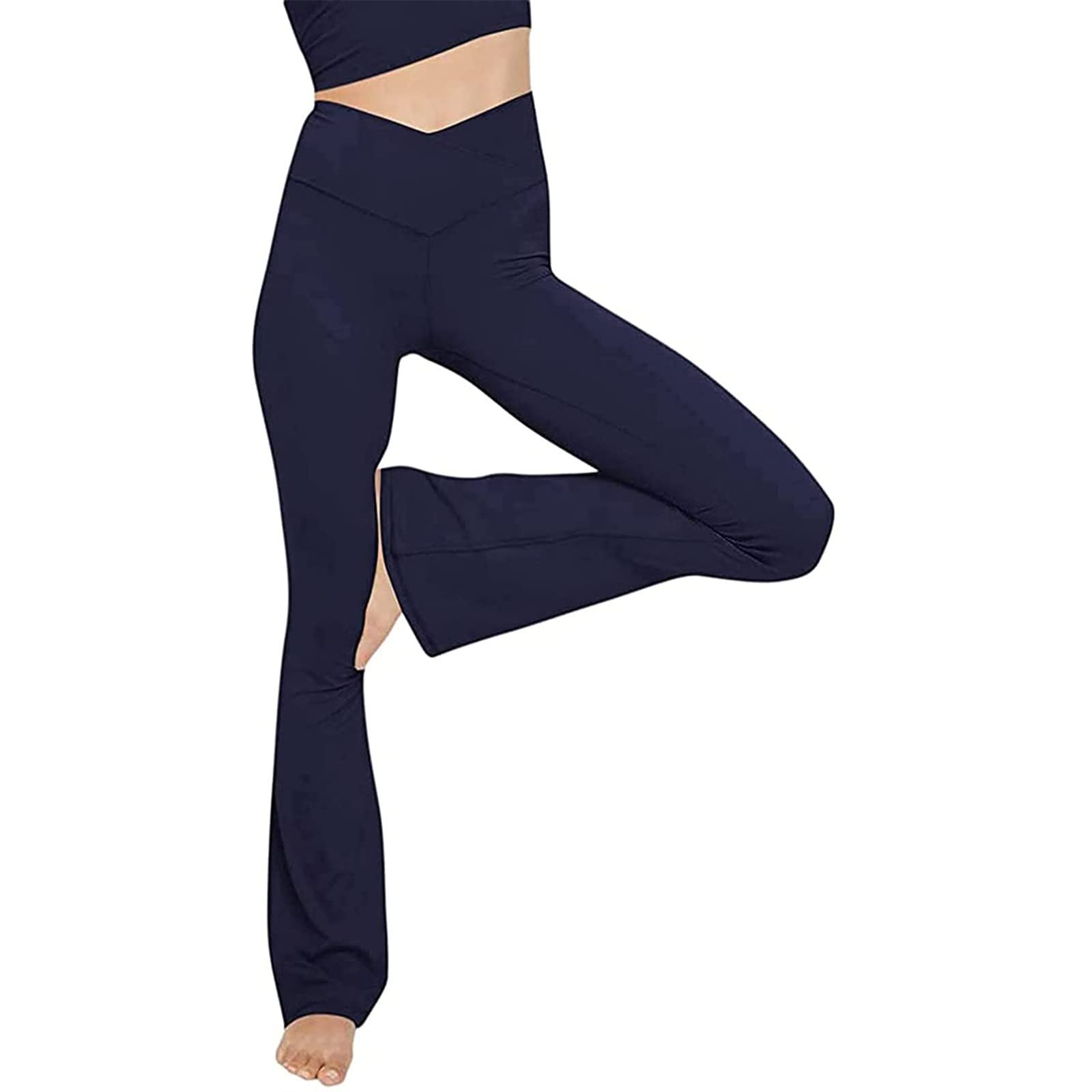 JJHAEVDY Women's Bootcut Yoga Pants - High Waisted Tummy Control Workout Leggings with Stretch & Non-See Through Fabric for Yoga, Gym & Lounge Wear