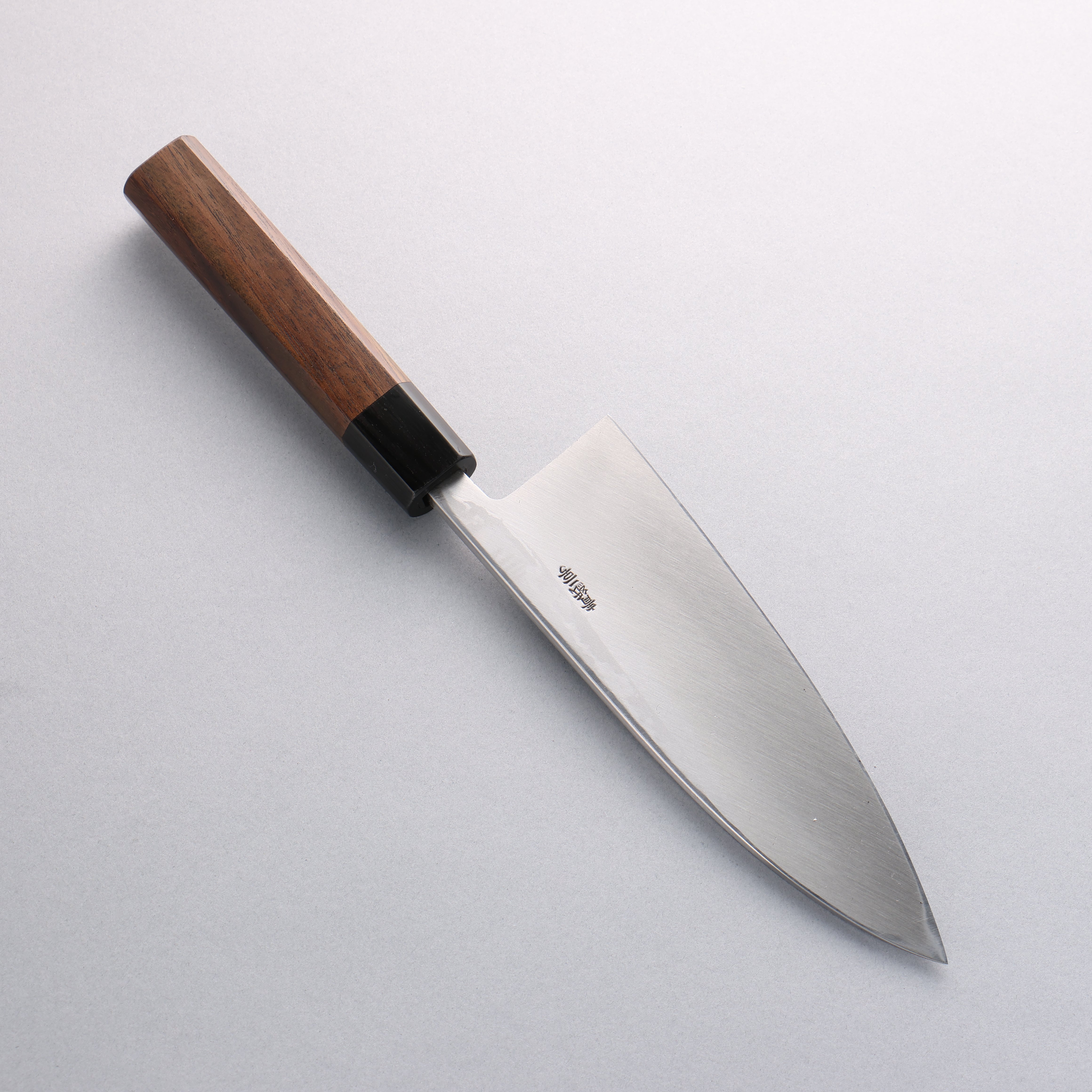 Premium Hideo Kitaoka Blue Steel No.2 Damascus Deba Knife 180mm - Japanese Chef Knife with Shitan Handle for Sushi, Fish Filleting & Professional Kitchen Use