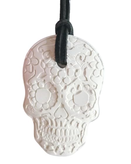Mexican Skull Plaster Diffuser - Day of the Dead Skull Car Air Freshener, Halloween Home Decor, Car Diffuser & Air Freshener for Office, Living Room, and Bedroom