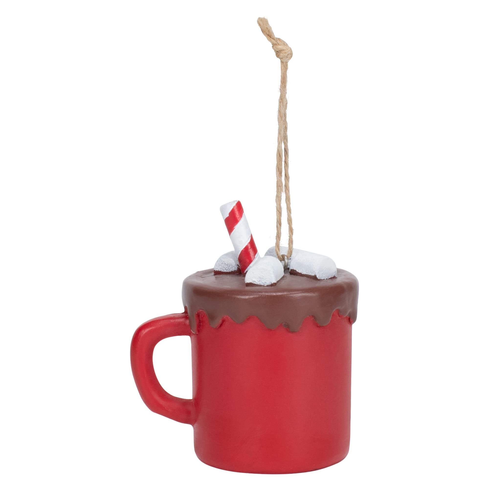 Midwest-CBK Christmas Hot Cocoa Mug with Marshmallows - Ceramic Holiday Coffee Cup with Festive Ornament - Perfect for Gift Giving, Holiday Parties & Cozy Winter Nights