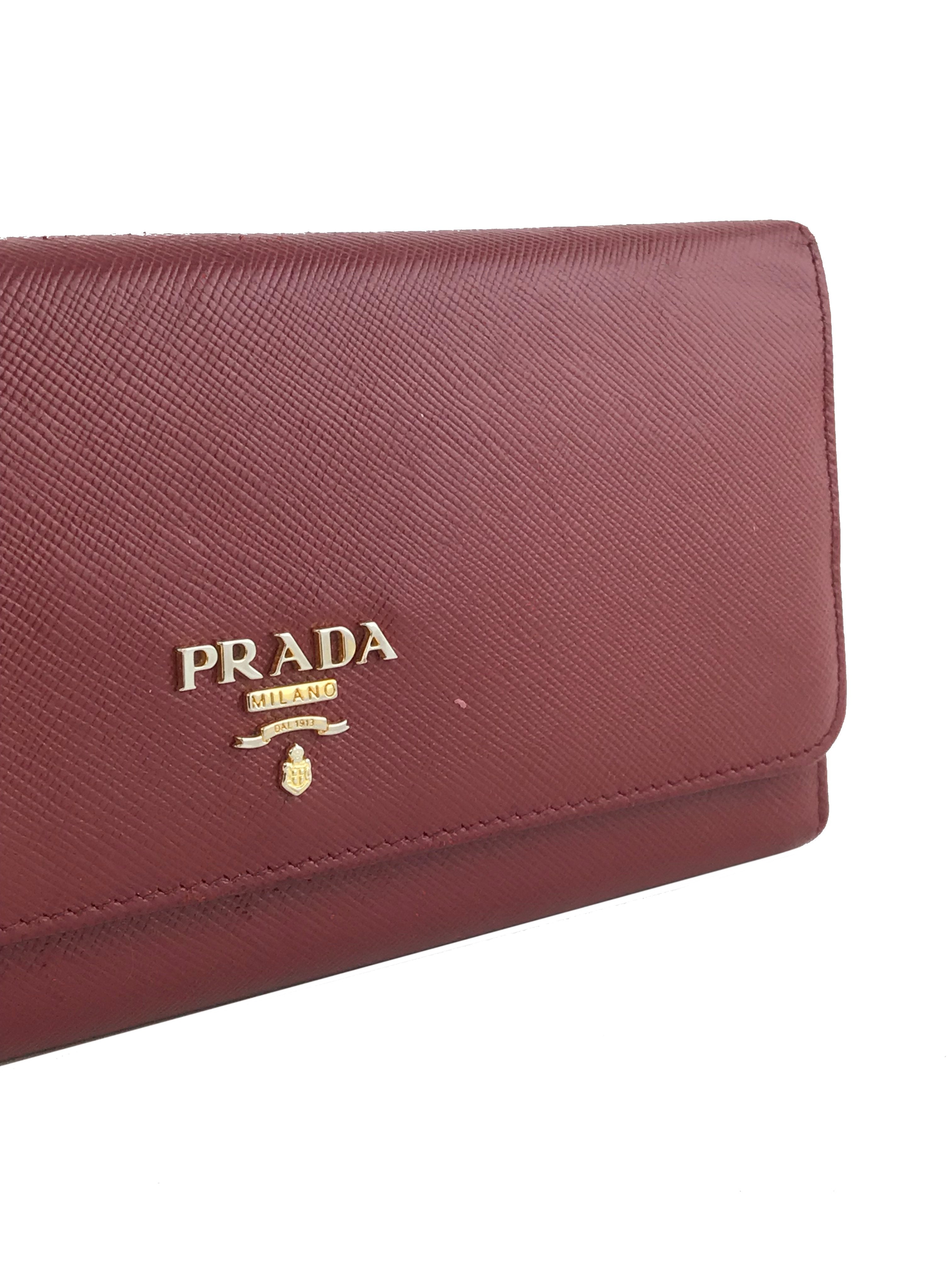 Prada Saffiano Leather Long Wallet for Women - Luxury Bifold Wallet with Multiple Card Slots & Zippered Coin Pocket - Perfect for Everyday Use, Travel & Business