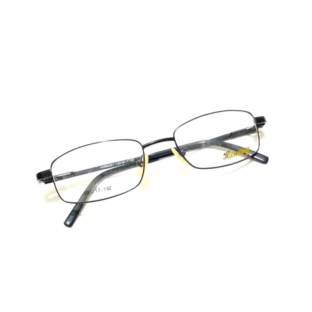Premium Black Full Frame Rectangle Progressive Glasses - No-Line Multifocal Bifocal Lenses (1189BK) | Ideal for Reading, Computer Work & Everyday Use