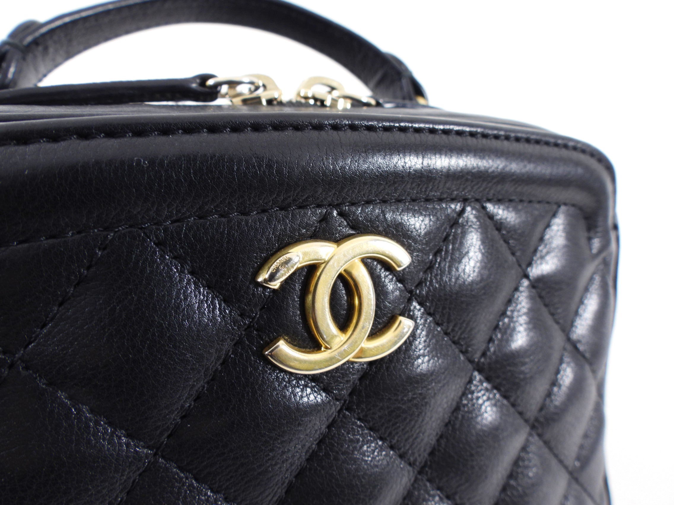 Chanel Black Lambskin Leather Extra Pocket Vanity Chain Bag - Luxury Crossbody Purse for Women, Perfect for Evening Parties & Date Nights