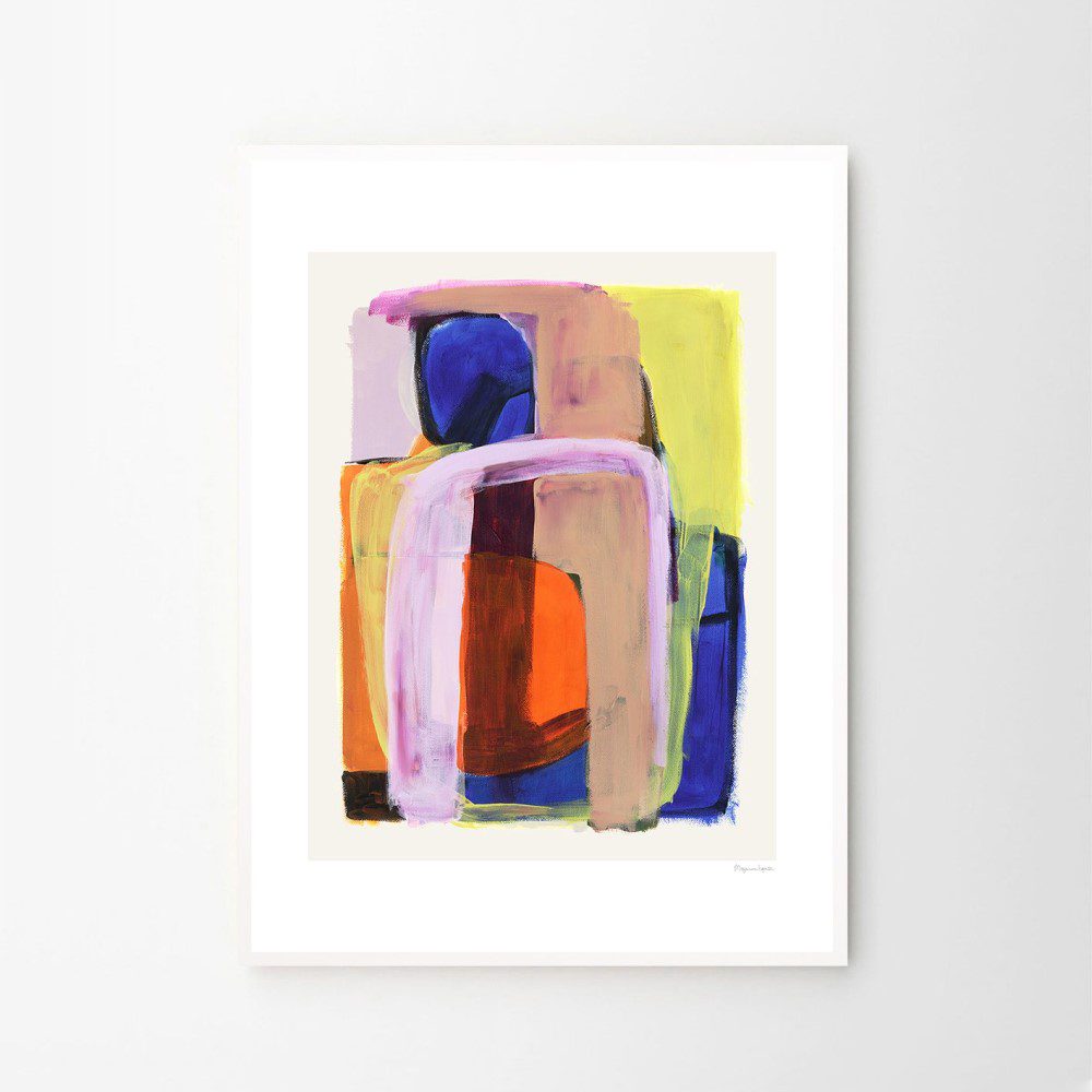 THE POSTER CLUB Berit Mogensen Lopez Prana Art Print - A5 Size Framed Wall Decor for Living Room, Bedroom & Office | Yoga Inspired Boho Home Decor