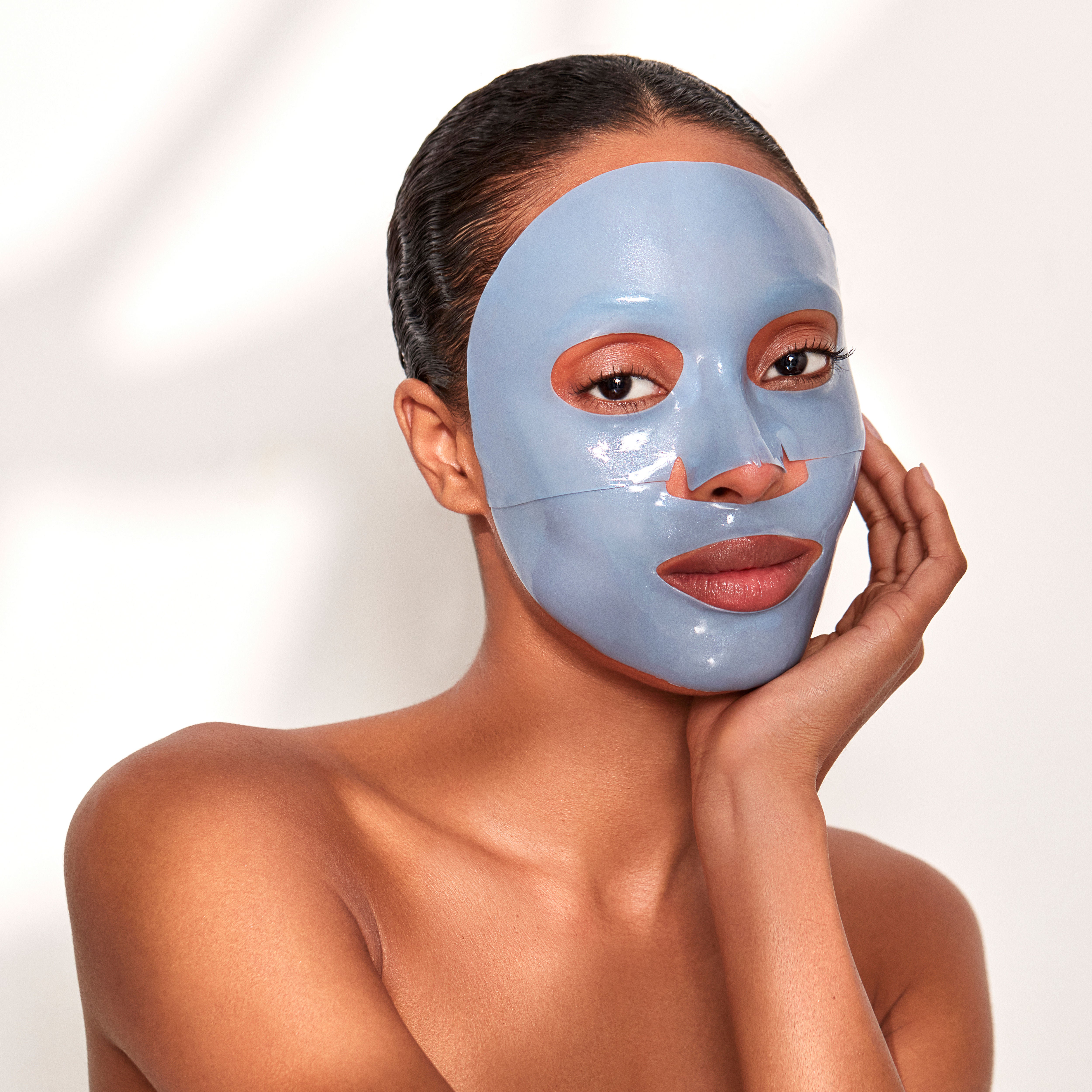 Cryo De-Puffing Facial Mask Set for Dark Circles & Puffy Eyes - Cooling Eye Treatment for Morning & Night Skincare Routine
