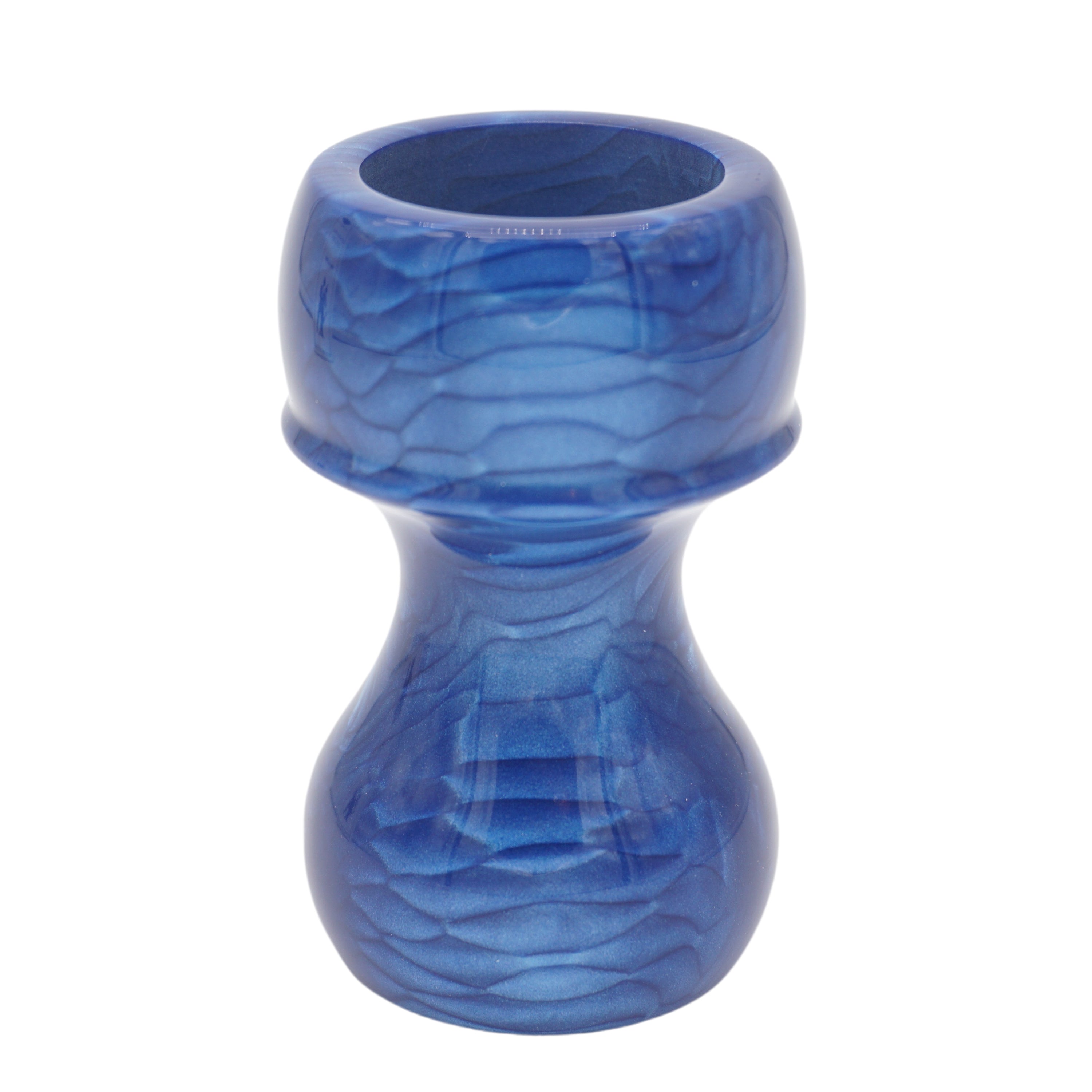 Premium Handmade Deep Blue Snakeskin Shaving Brush Handle - Fits 24mm & 26mm Knots - Perfect for Wet Shaving, Grooming Kits & Luxury Bathroom Accessories