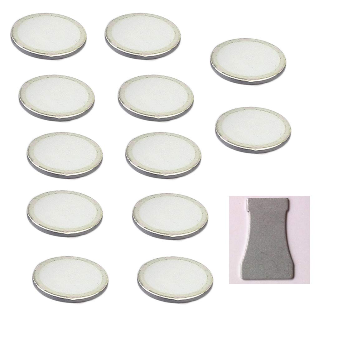 HRTSELEC 12-Pack 20mm Ceramic Discs for Ultrasonic Mist Maker Fogger - Humidifier Replacement Disks - Perfect for Aromatherapy, Indoor Plants & Home Spa