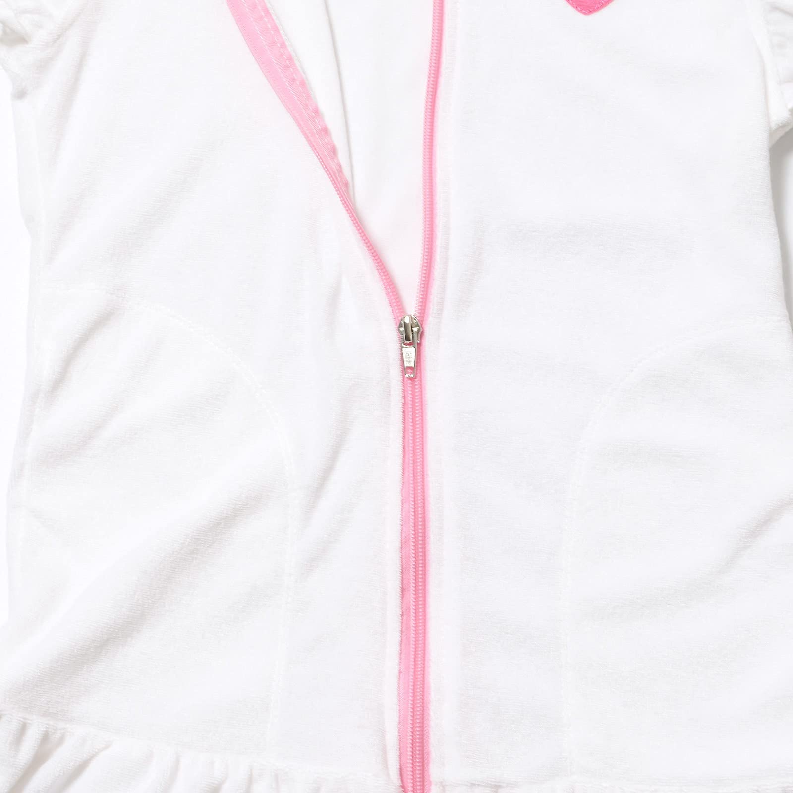 Perfashion Girls Terry Swim Cover Up - Hooded Zip-Up Beachwear for Kids | Perfect for Pool, Beach & Summer Outings