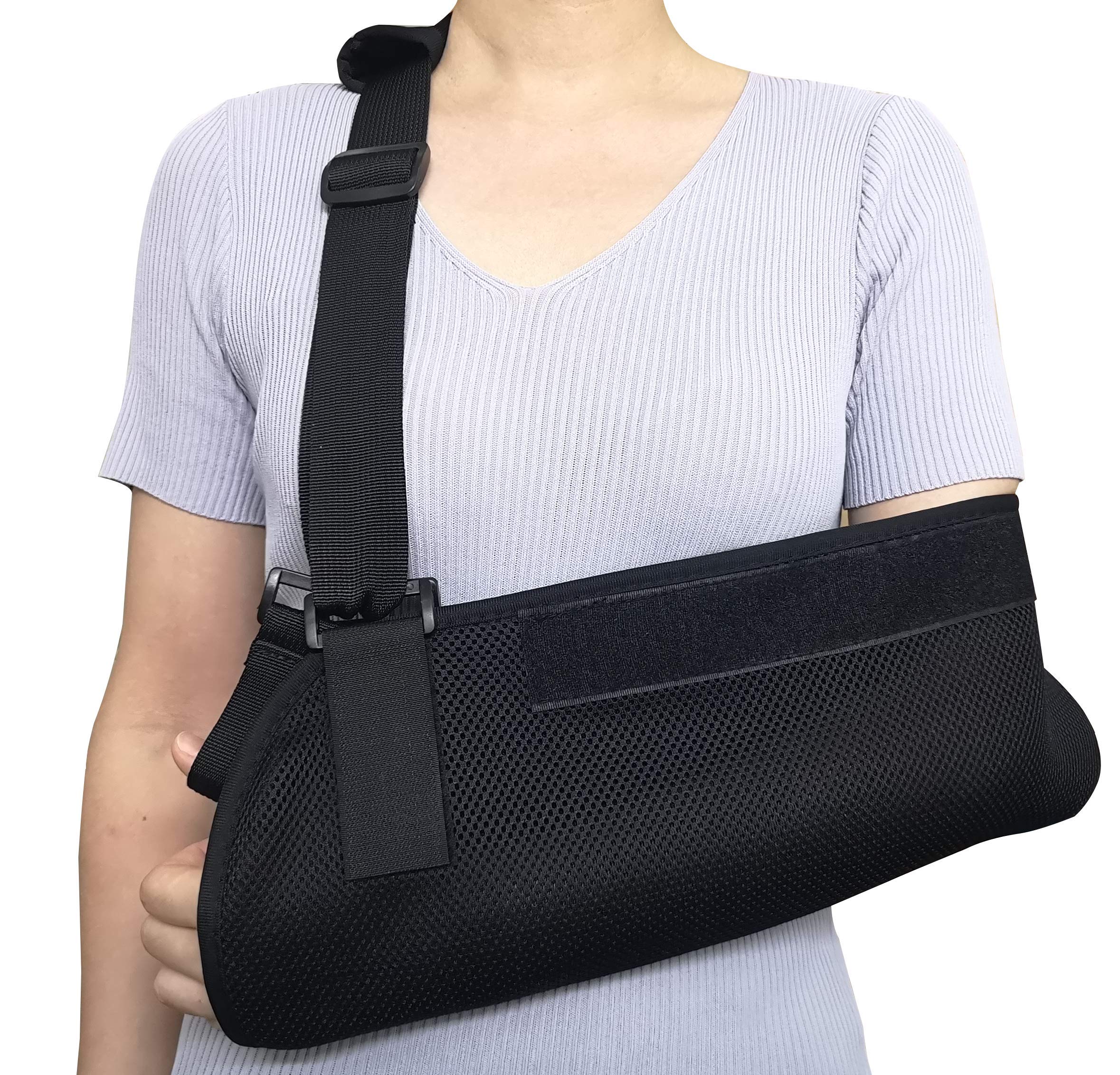 Solmyr Arm Sling - Adjustable Shoulder Support Brace for Broken, Fractured Bones & Elbow Wrist Injuries - Lightweight, Breathable & Ergonomic Design - Ideal for Post-Surgery Recovery, Sports Injuries & Daily Comfort