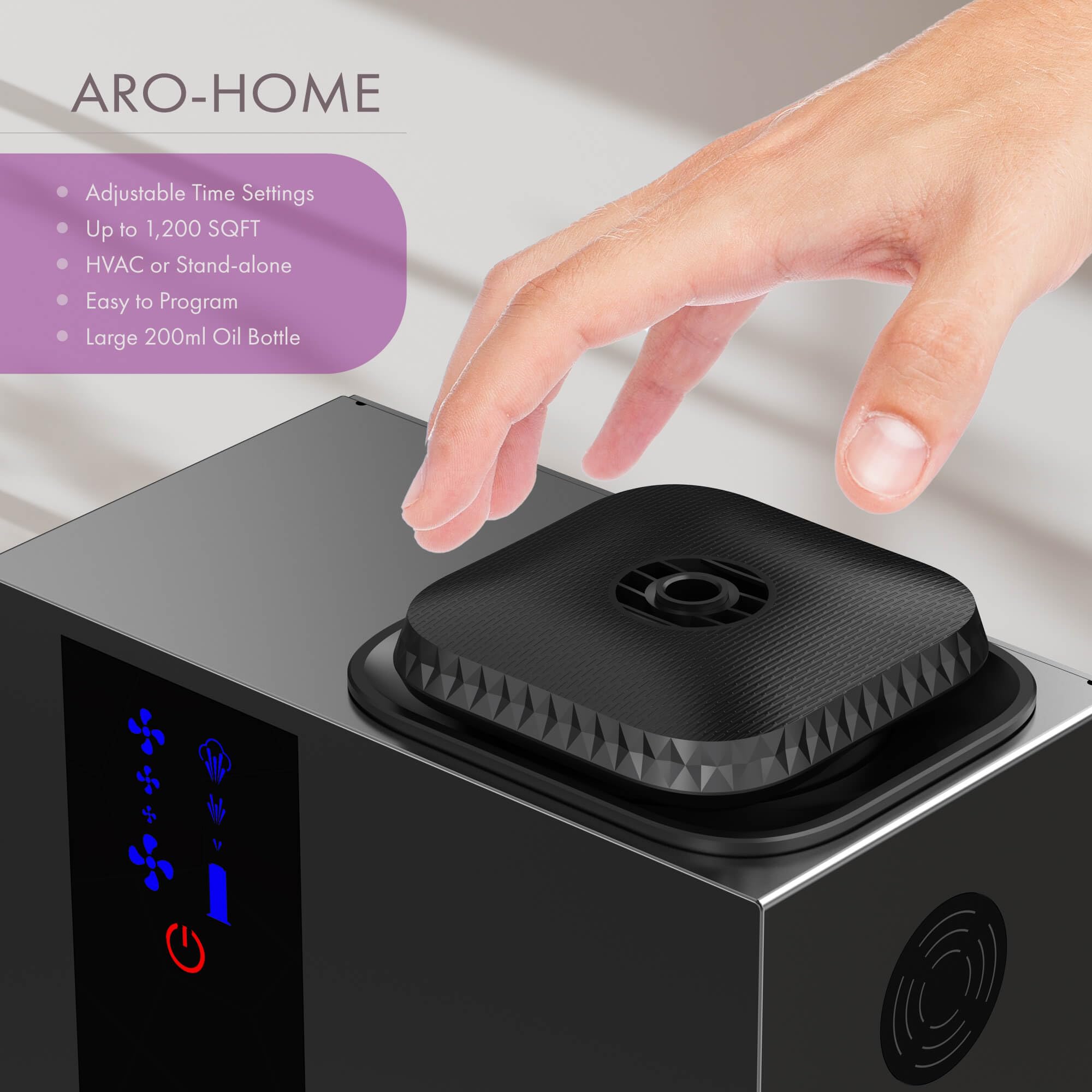 Smart Bluetooth HVAC Scent Diffuser - Whole Home & Commercial Aroma System (200ml Oil Capacity, 1,200 SQFT Coverage) | Waterless Aromatherapy for Office, Spa, Hotel & Large Spaces | Wireless App Control & Long-Lasting Fragrance