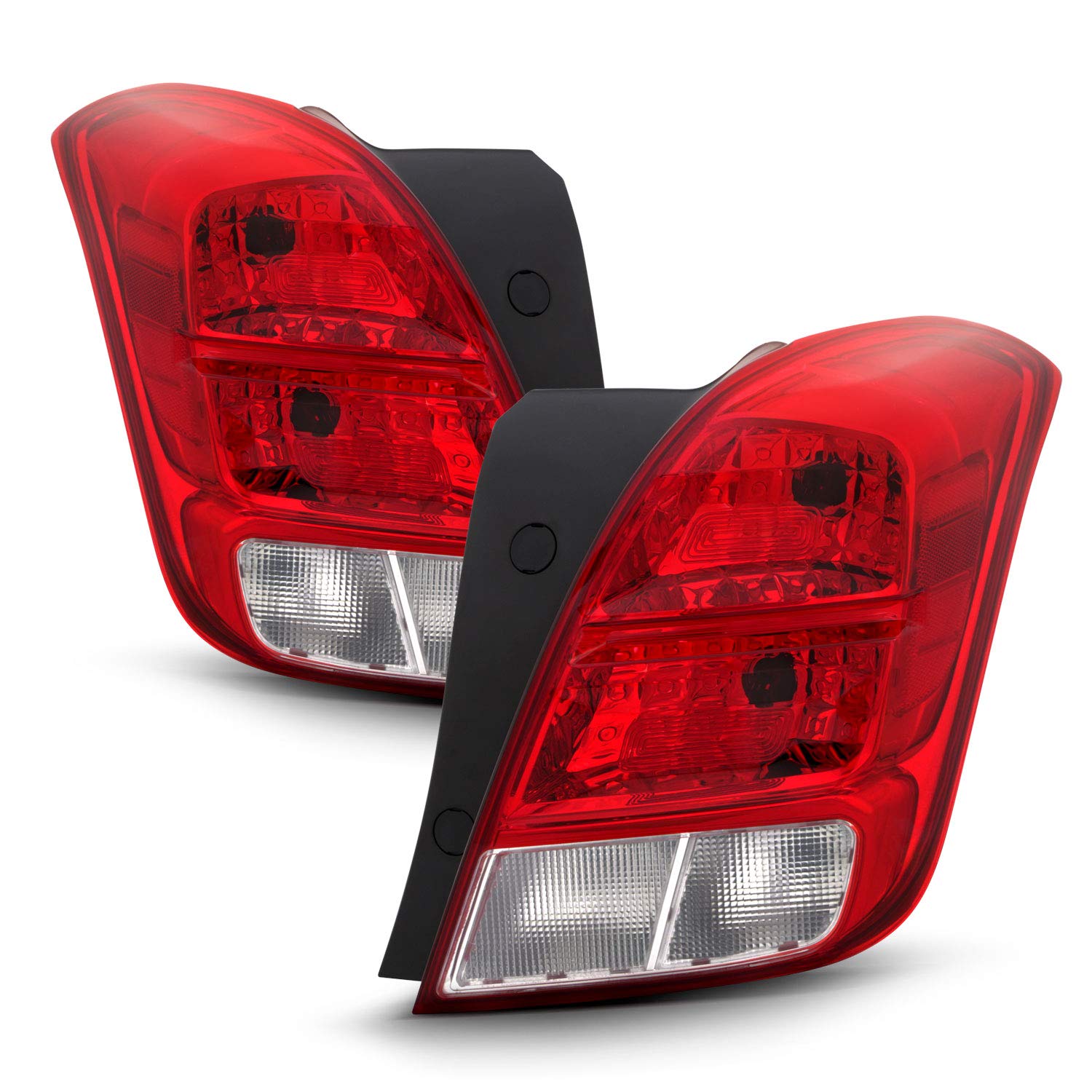 AKKON Red Lens Tail Brake Lights Pair for 2013-2019 Chevy Trax LS (Halogen Type) - Driver & Passenger Side Replacement - Enhances Safety & Style for Night Driving and Car Customization