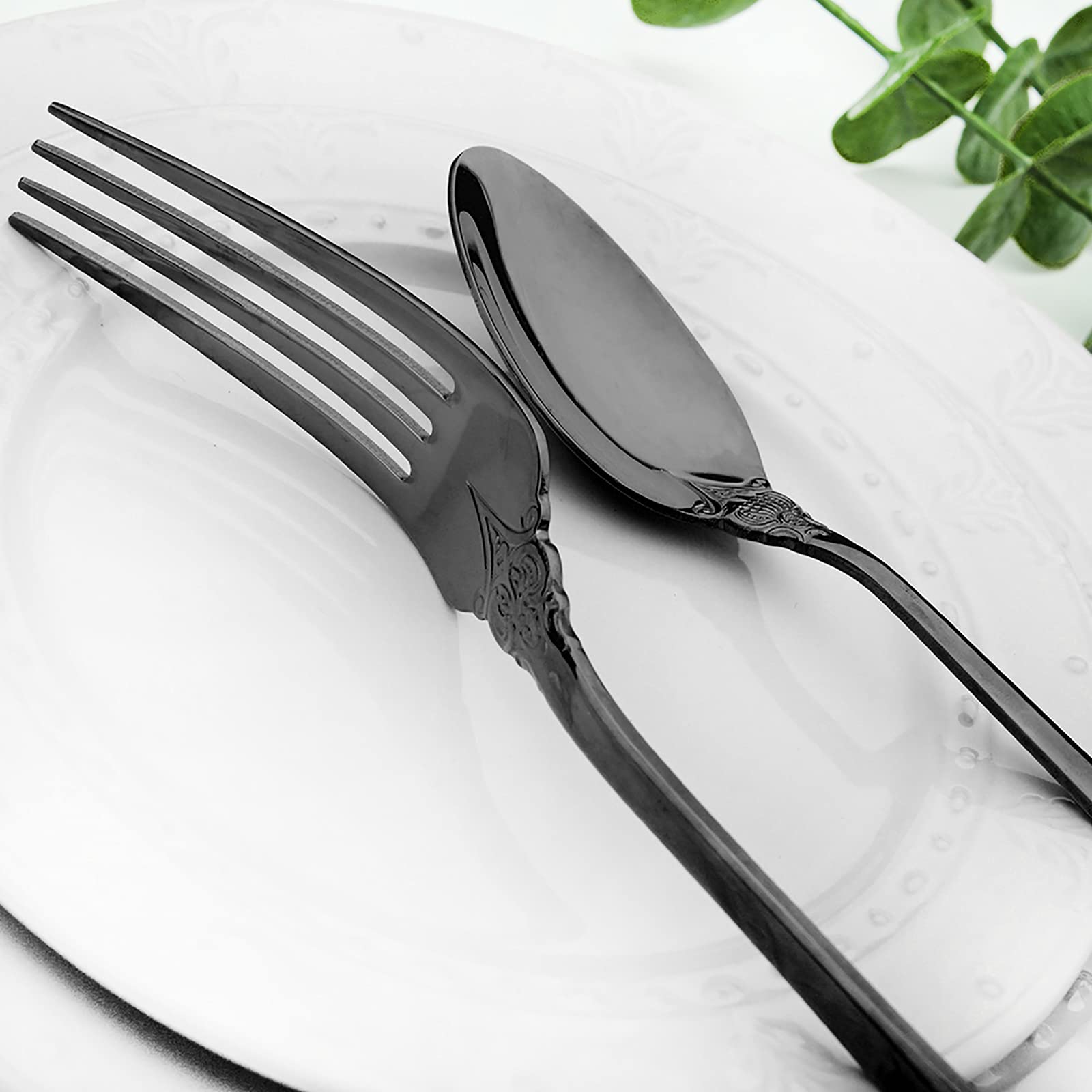 Premium Gugrida 24-Piece Mirror Polished Silverware Set - 18/10 Stainless Steel Flatware Service for 6 - Elegant Dining Cutlery Set for Home & Restaurant Use - Dishwasher Safe - Perfect for Dinner Parties, Weddings & Fine Dining Experiences