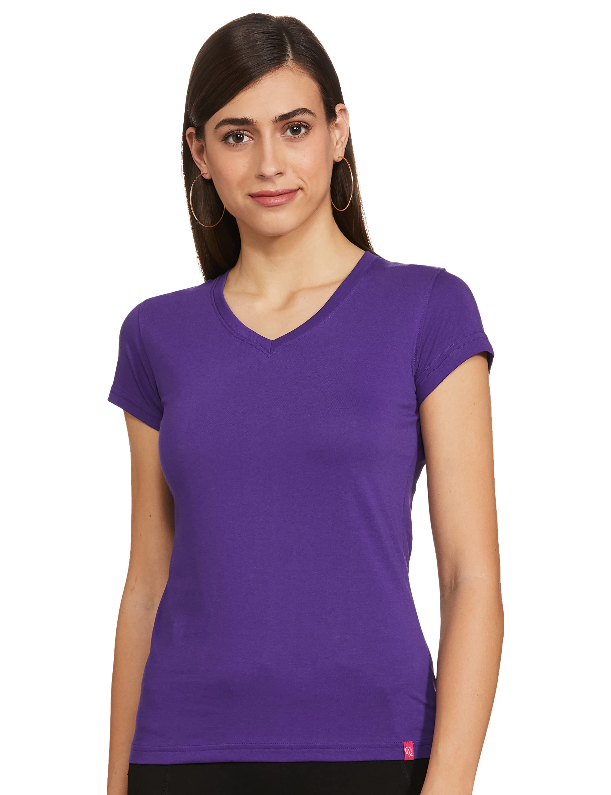 Macrowoman W-Series Women's Basic Cotton T-Shirt - Regular Fit Casual Tee for Everyday Wear, Workout & Lounge