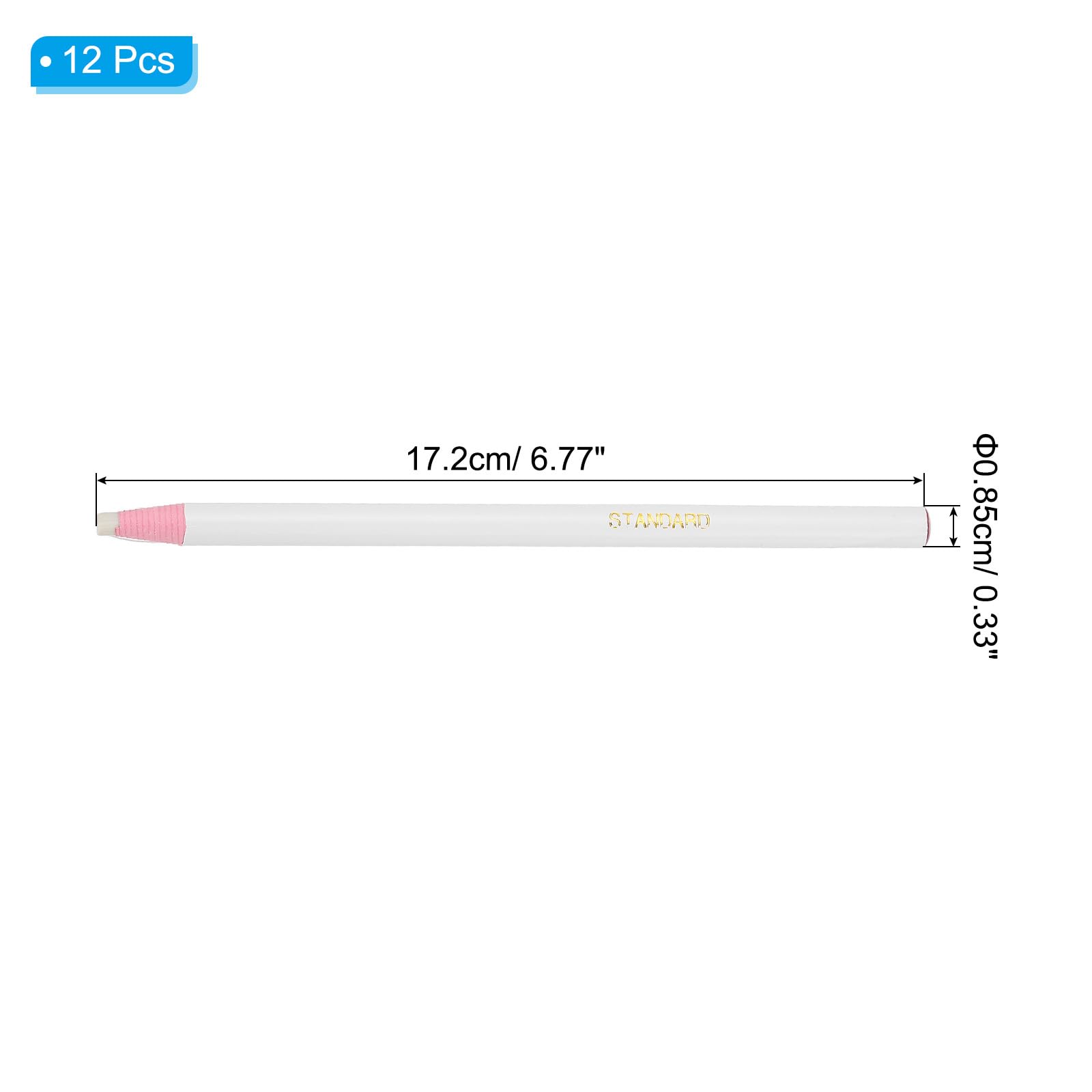 PATIKIL Peel-Off China Markers - 12 Pack Grease Wax Pencils for Glass, Fabric, Film, Paper, Vinyl & Metal (White) | Ideal for Garment Marking, Industrial Labeling & Craft Projects