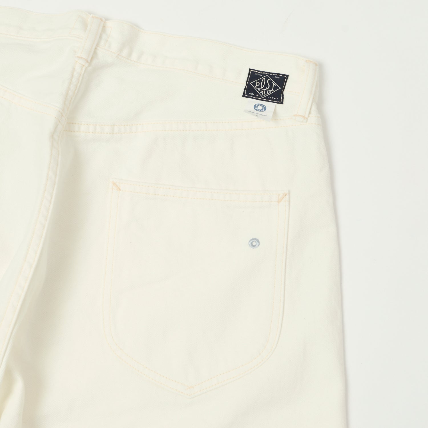 Post Overalls No.2 5 Pocket Denim Shorts for Men - Classic White Washed Cotton Jean Shorts | Casual Summer Wear, Beach Outings & Outdoor Activities