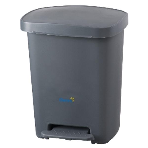 Oates 30 Liter Pedal Trash Can Grey - Durable Kitchen & Office Waste Bin for Easy Hands-Free Disposal