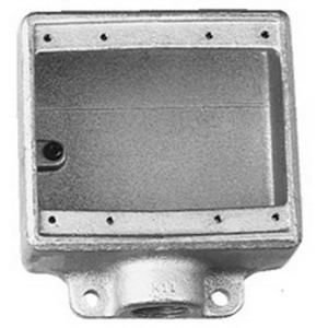 CROUSE HINDS FDS222 3/4IN NPT Cast Iron Outlet Box - Two Gang Electrical Box for Commercial & Industrial Wiring Applications