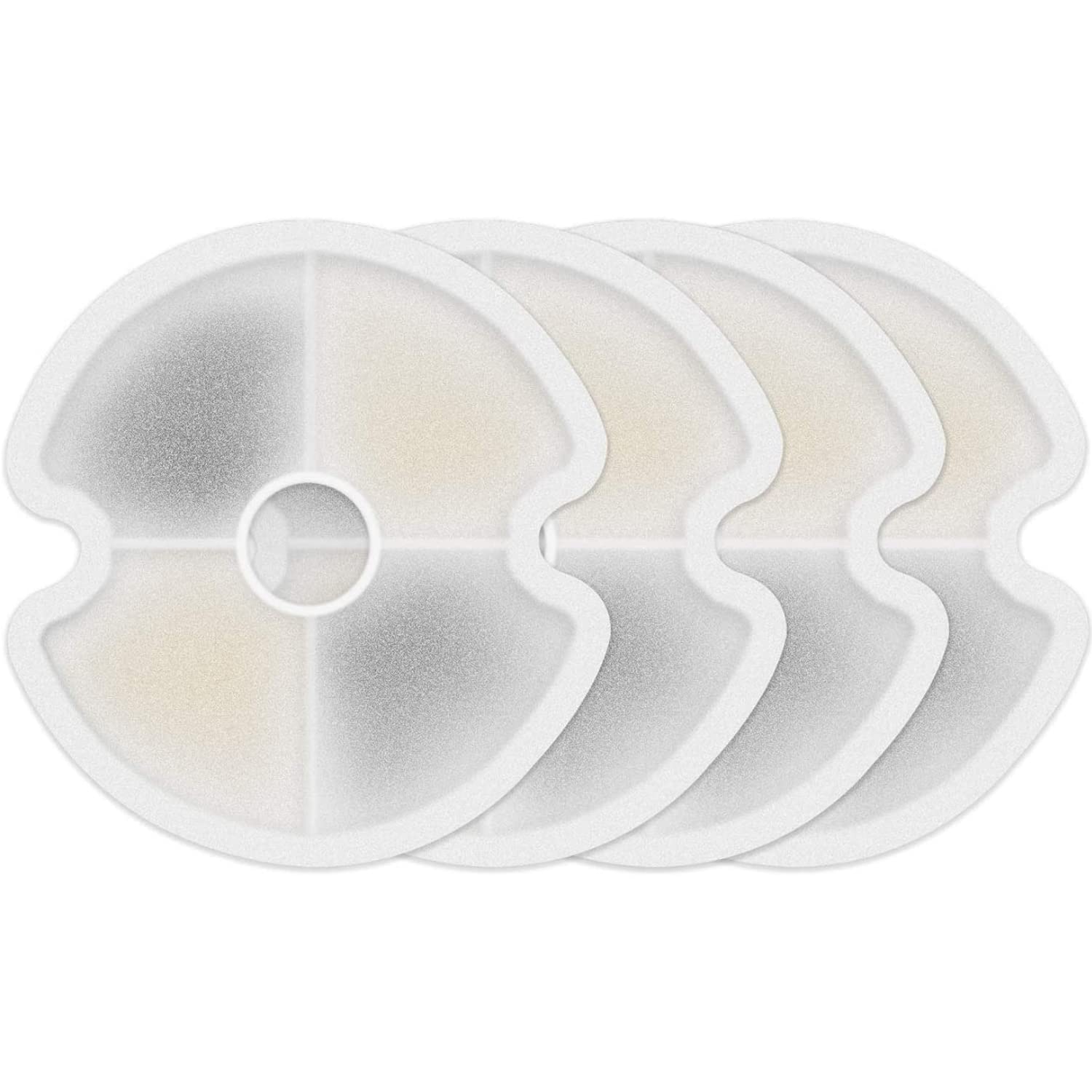 Premium U.S. Solid Replacement Water Filters for Stainless Steel Cat Fountain - 4 Pack | BPA-Free Activated Carbon Filters for Pet Water Dispenser | Keep Water Fresh & Clean for Your Feline Friends