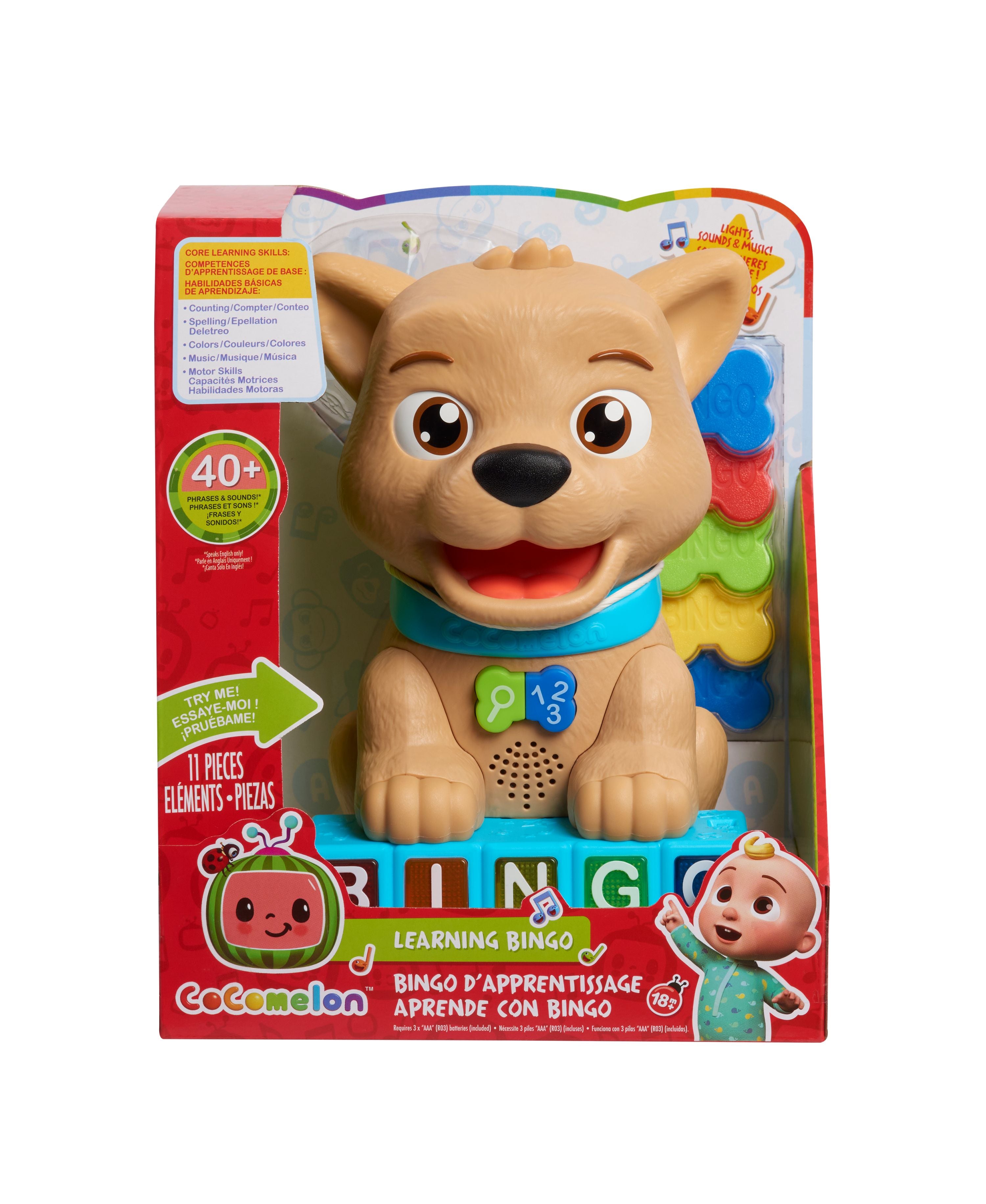 CoComelon Count & Learn Bingo - Interactive Educational Toy for Toddlers with Music, Sounds & 11 Pieces | Preschool Learning Game for Numbers, Counting & Early Math Skills | Perfect for Classroom, Homeschool & Birthday Gifts