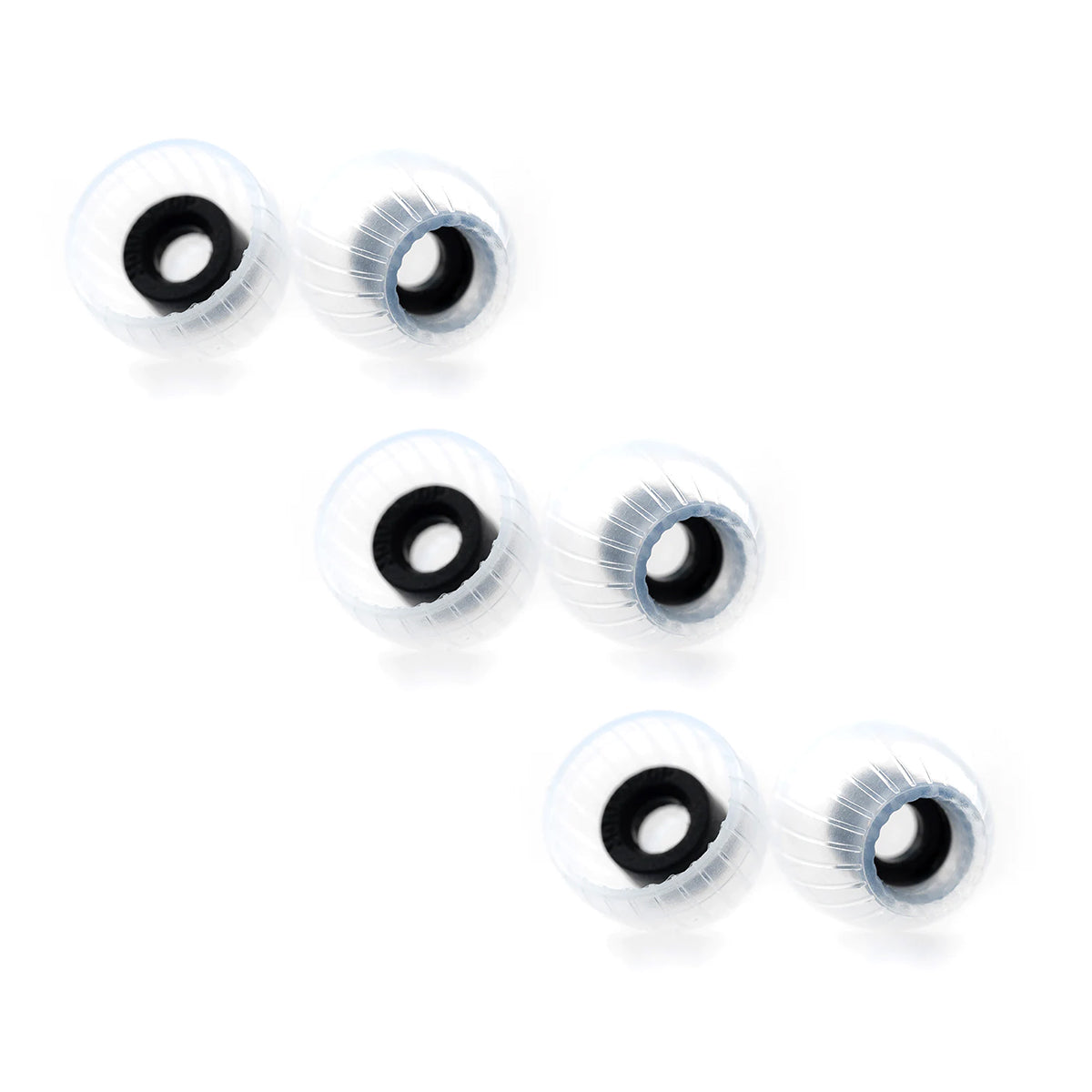 MoonDrop Spring Tips Soft Silicone Eartips for IEMs - Comfortable Noise Isolating Earphone Tips for Music, Gaming & Work (3 Pairs)