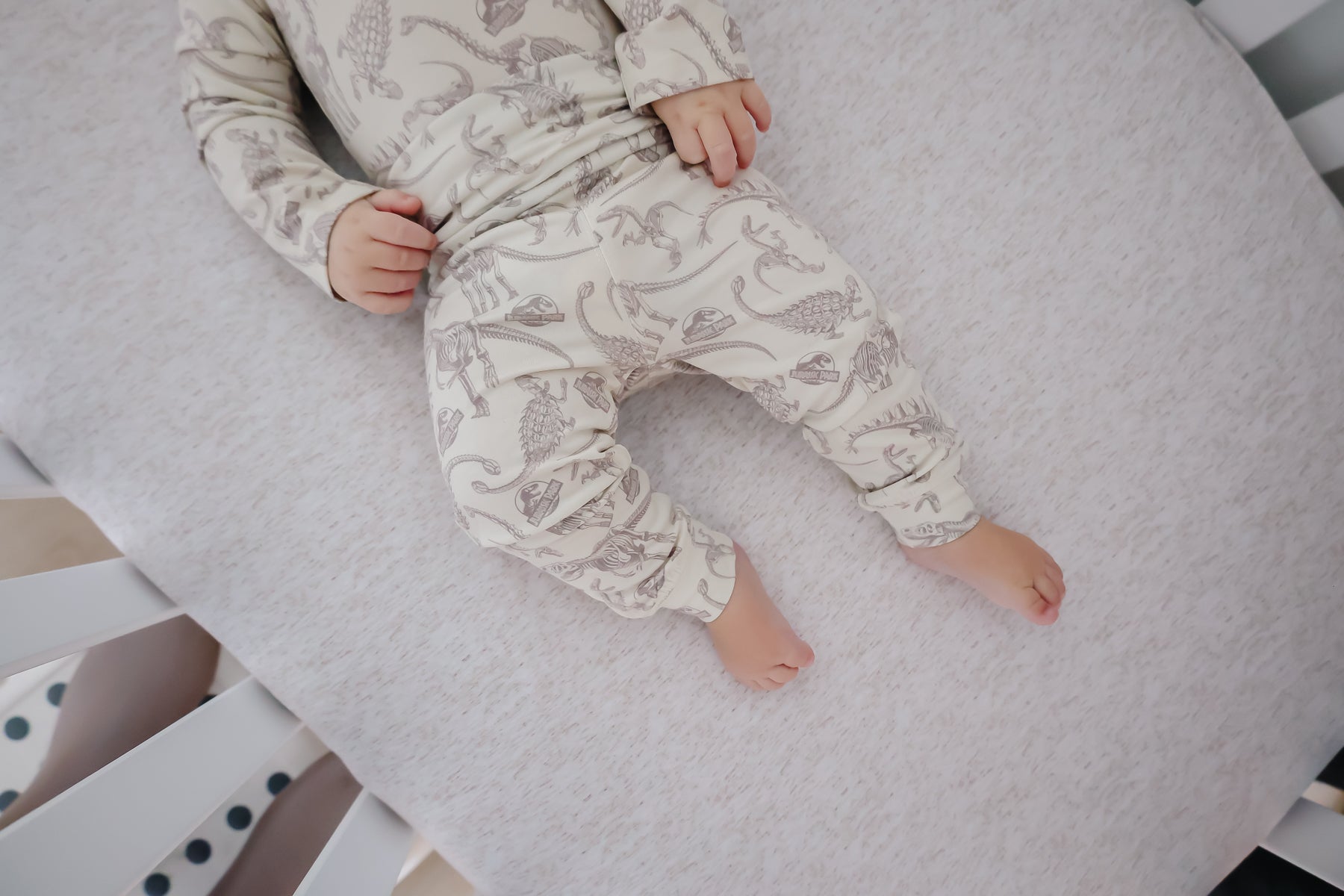 Baby Pants with Jurassic Park Fossil Prints - Soft Cotton Dinosaur Pajama Bottoms for Kids | Perfect for Bedtime, Playtime & Dinosaur Theme Parties
