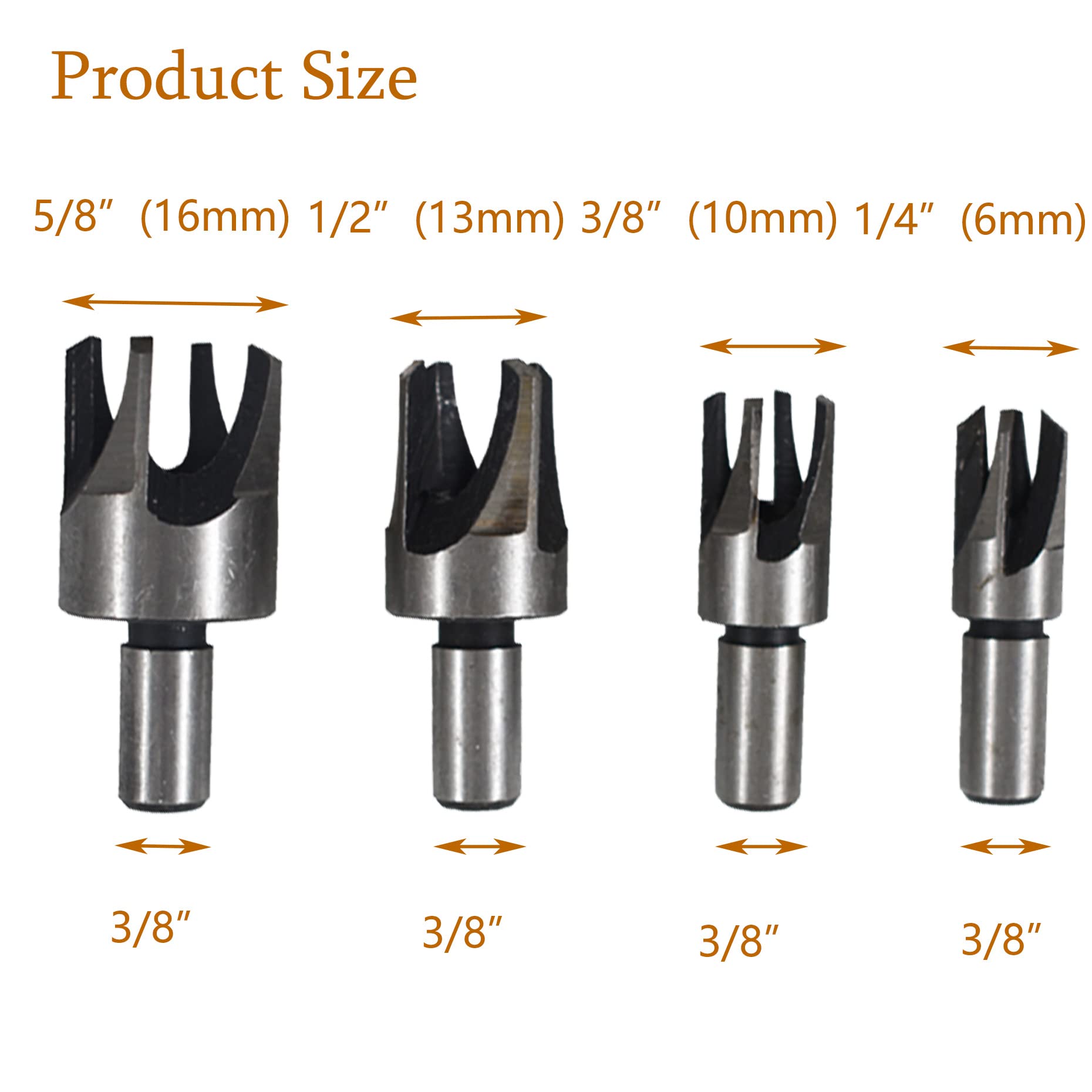 8Pcs Carbon Steel Boring Drill Bit Set for Woodworking - Perfect for Dowel Cutting, Plug Hole Drilling & Cabinet Making | Professional Wood Drill Bits for DIY Projects & Furniture Repair