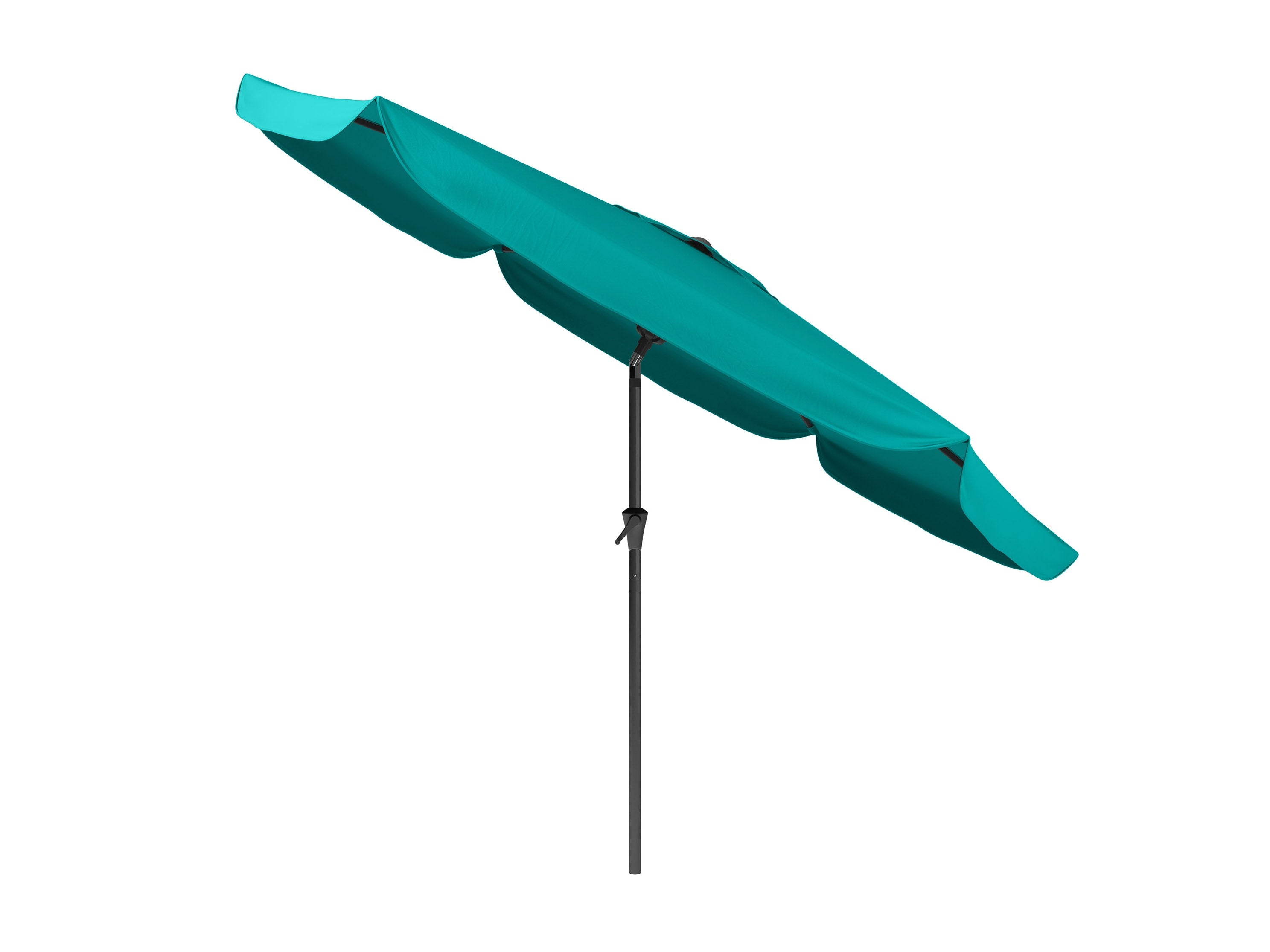 10ft Round Turquoise Patio Umbrella - UV Protection Outdoor Market Umbrella for Poolside, Beach, Garden, and Backyard Relaxation