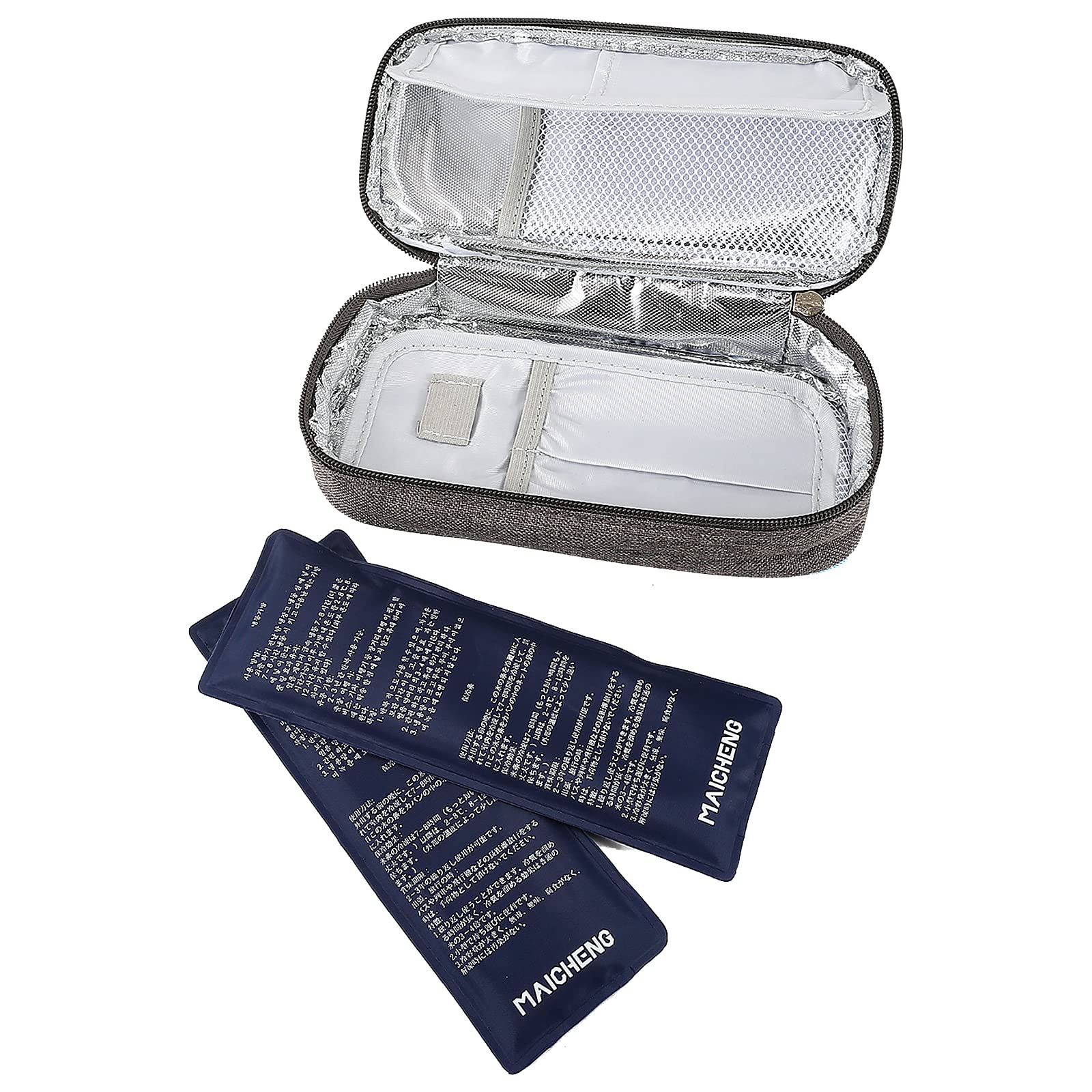 **Insulin Travel Cooler Bag with 2 Ice Packs - Diabetic Kit for Insulin Pens & Vials Storage - Portable Insulated Diabetes Organizer for Travel, Work & Daily Use**