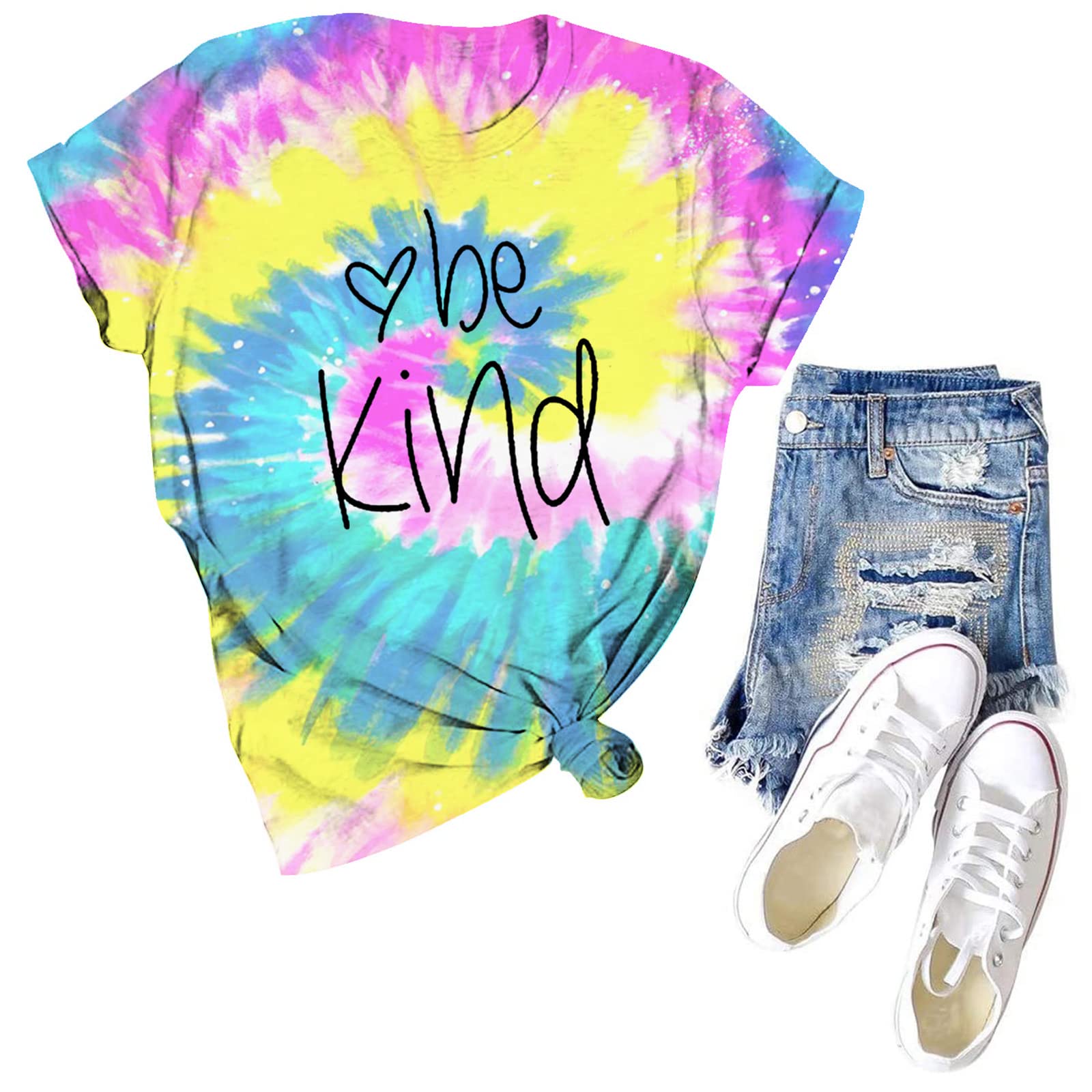 Be Kind T-Shirt for Women - Cute Inspirational Graphic Tee for Teachers, Moms & Kindness Advocates - Perfect for School, Work & Everyday Wear