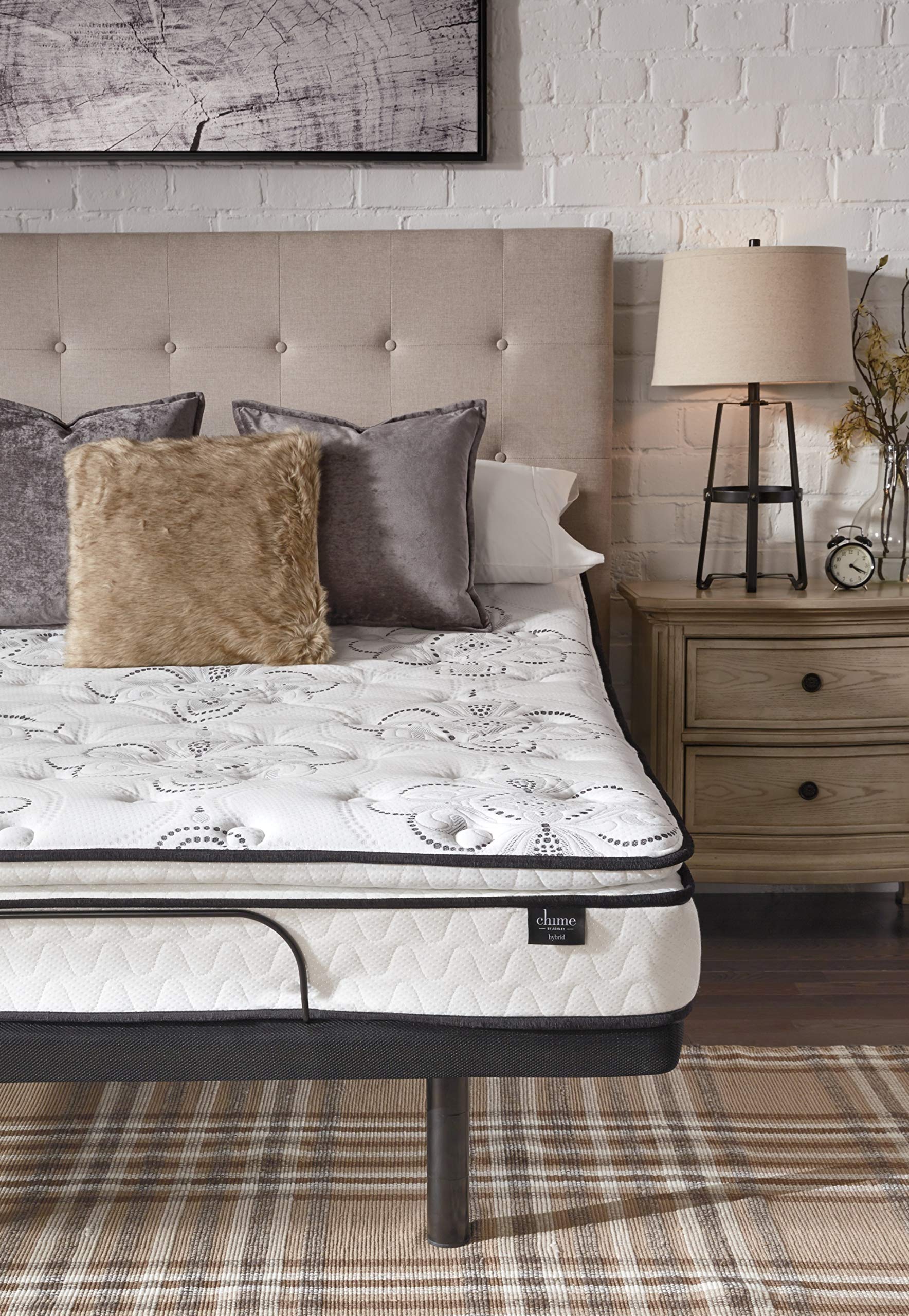 Signature Design by Ashley Adjustable Power Mattress Base with Massage & Remote Control - California King Size - Perfect for Back Pain Relief & Zero Gravity Sleep Position