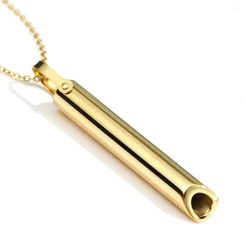 Stainless Steel Anxiety Relief Breathing Necklace for Women - Calming Stress & Anxiety Jewelry - Perfect for Meditation, Yoga, and Daily Wear