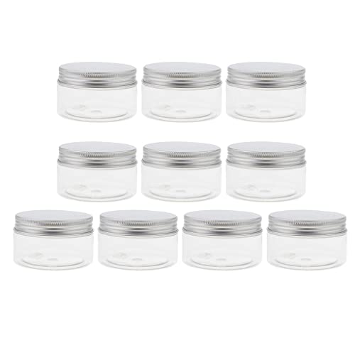 10pcs 100ml Empty Cosmetic Jars with Aluminum Lids - Refillable Lip Balm Containers & Cream Tins for DIY Skincare, Travel, and Gift Packaging