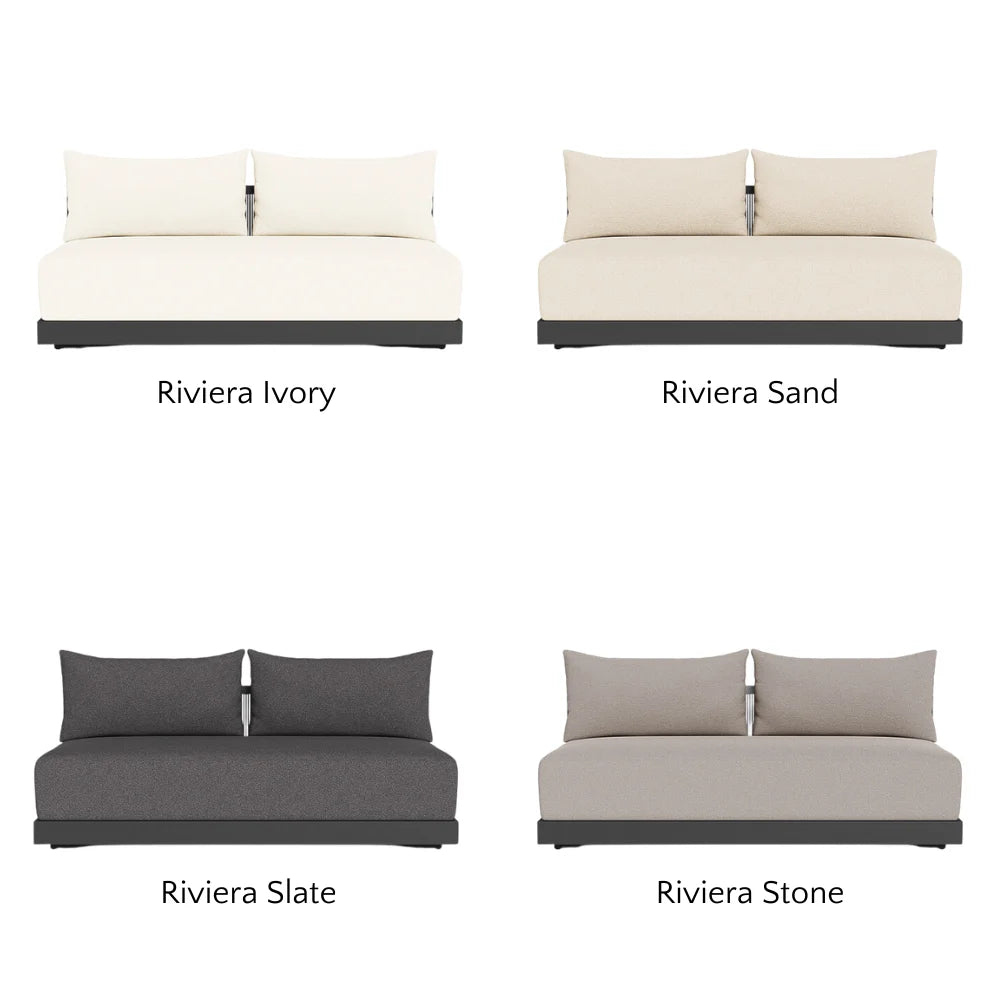 Antigua Outdoor 2-Seat Armless Patio Sofa - Perfect for Poolside, Garden, and Backyard Relaxation