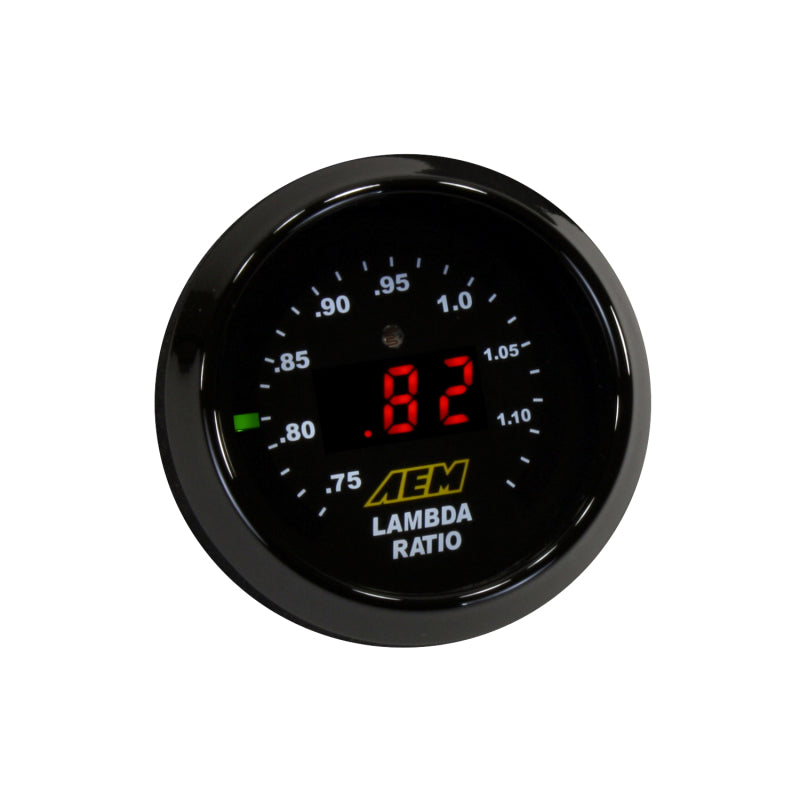 AEM Digital Wideband UEGO Air Fuel Ratio Gauge Kit - No Sensor Included | High Performance O2 Monitor for Racing, Tuning & Diagnostics