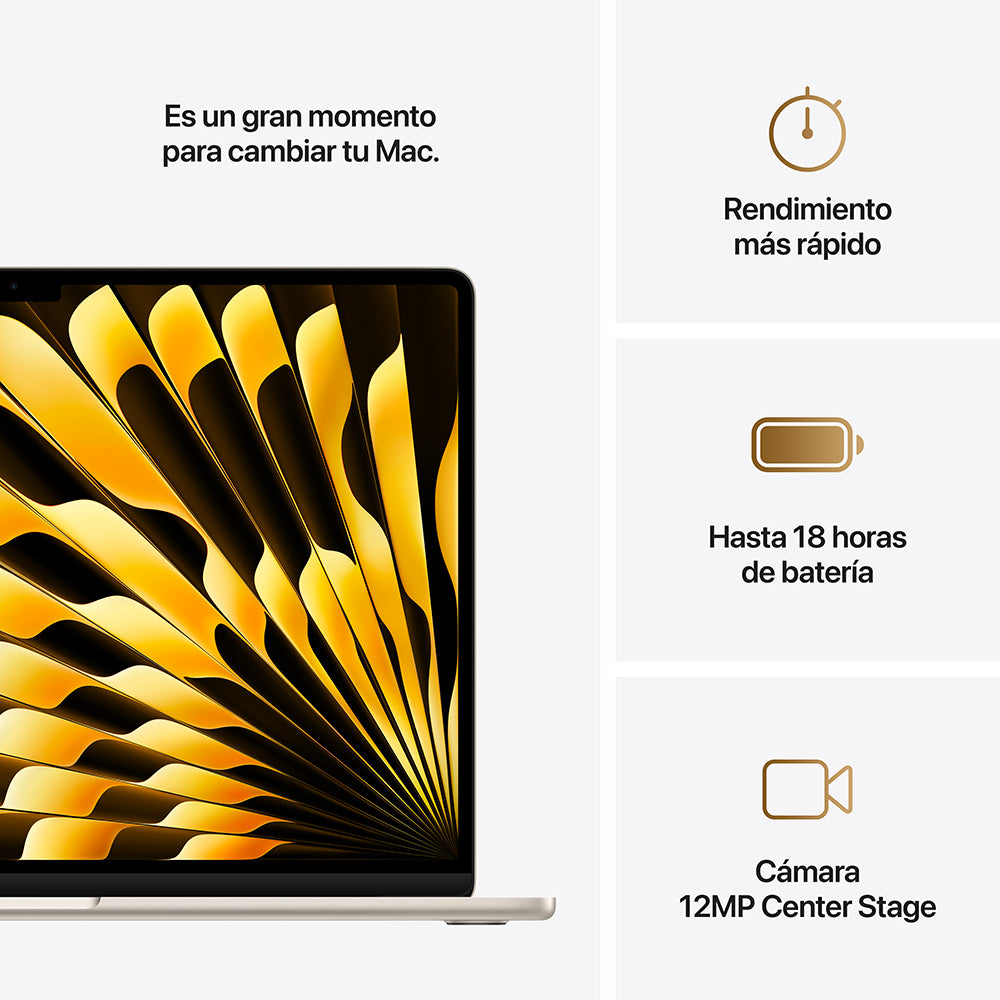 Apple MacBook Air 15-inch with M4 Chip - 10-Core CPU, 10-Core GPU, 256GB SSD (Starlight White) - Perfect for Students, Professionals & Creative Work