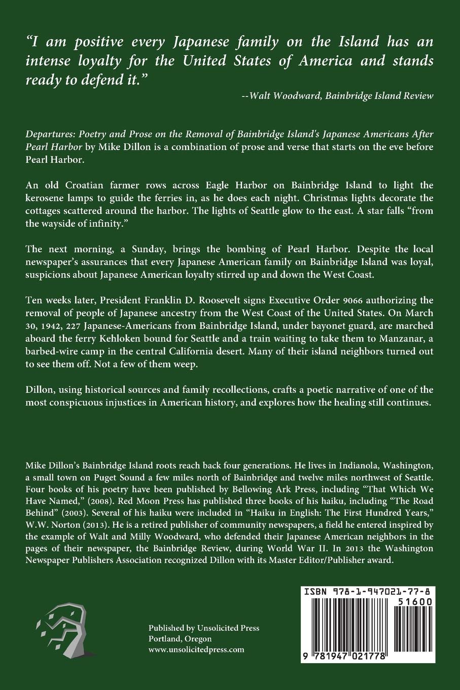 Departures: Poetry and Prose on Bainbridge Island Japanese American Relocation After Pearl Harbor - Historical Literature for Book Clubs & WWII Studies
