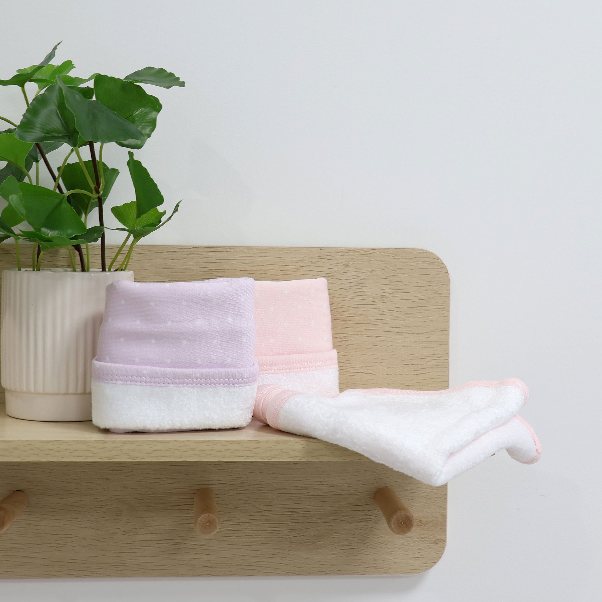 3-Pack Confetti Face Washers - Soft Pink & Lilac Makeup Remover Cloths for Gentle Cleansing | Perfect for Daily Skincare, Travel & Spa Days