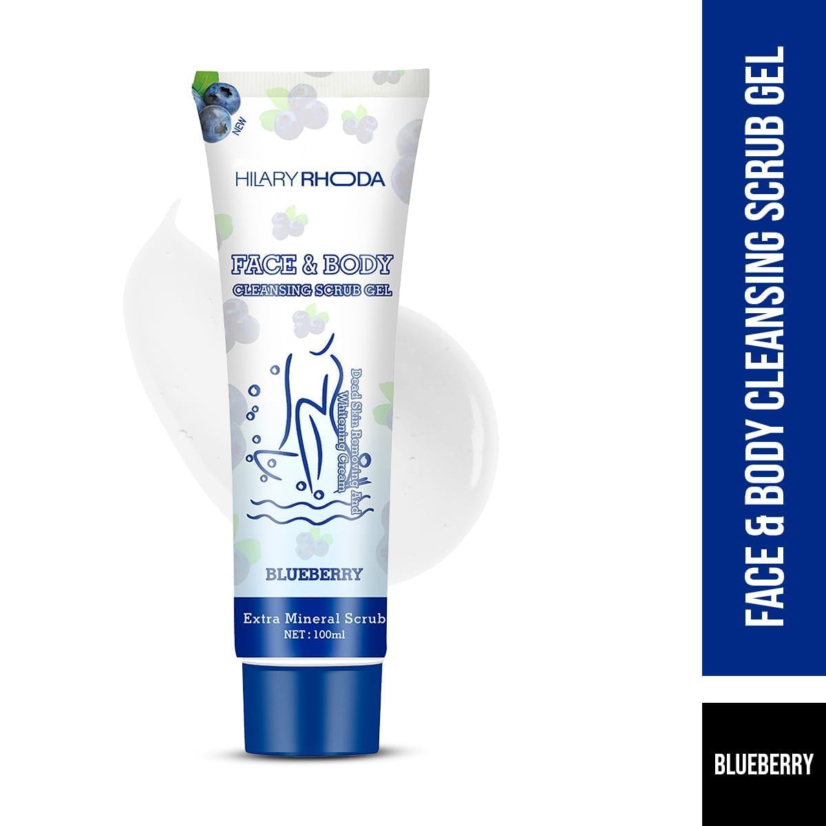 Exfoliating Face & Body Scrub Gel for Women - Gentle Dead Skin Cleanser to Remove Dirt & Oil - 100ml | Perfect for Daily Skincare Routine & Post-Workout Refresh