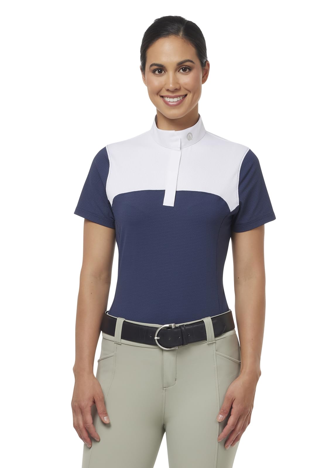 Kerrits Affinity Short Sleeve Show Shirt - Breathable Equestrian Riding Top for Women - Perfect for Horseback Riding, Training & Competitions