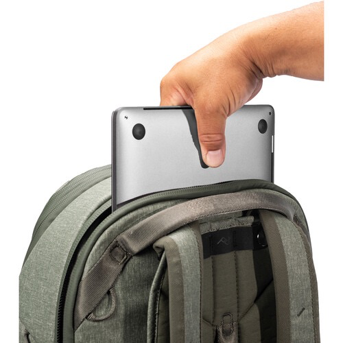 Peak Design 30L Travel Backpack - Waterproof Hiking Backpack with Laptop Compartment & Anti-Theft Design, Sage Green - Perfect for Camping, Business Trips & Air Travel