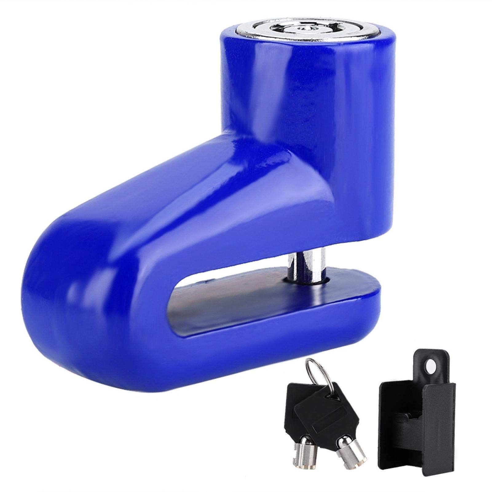 Cyrank Safety Disc Lock with Alarm - Motorcycle & Bike Anti-Theft Wheel Brake Lock - Powersports Security for Motorcycles, Bicycles, Scooters (Blue) - Perfect for Parking, Storage & Outdoor Protection