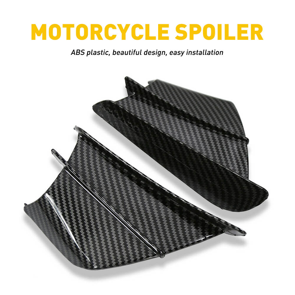 Carbon Fiber ABS Motorcycle Winglets - Universal Aerodynamic Spoiler Wings for Enhanced Stability & Performance | Perfect for Sport Bikes & Racing Modifications