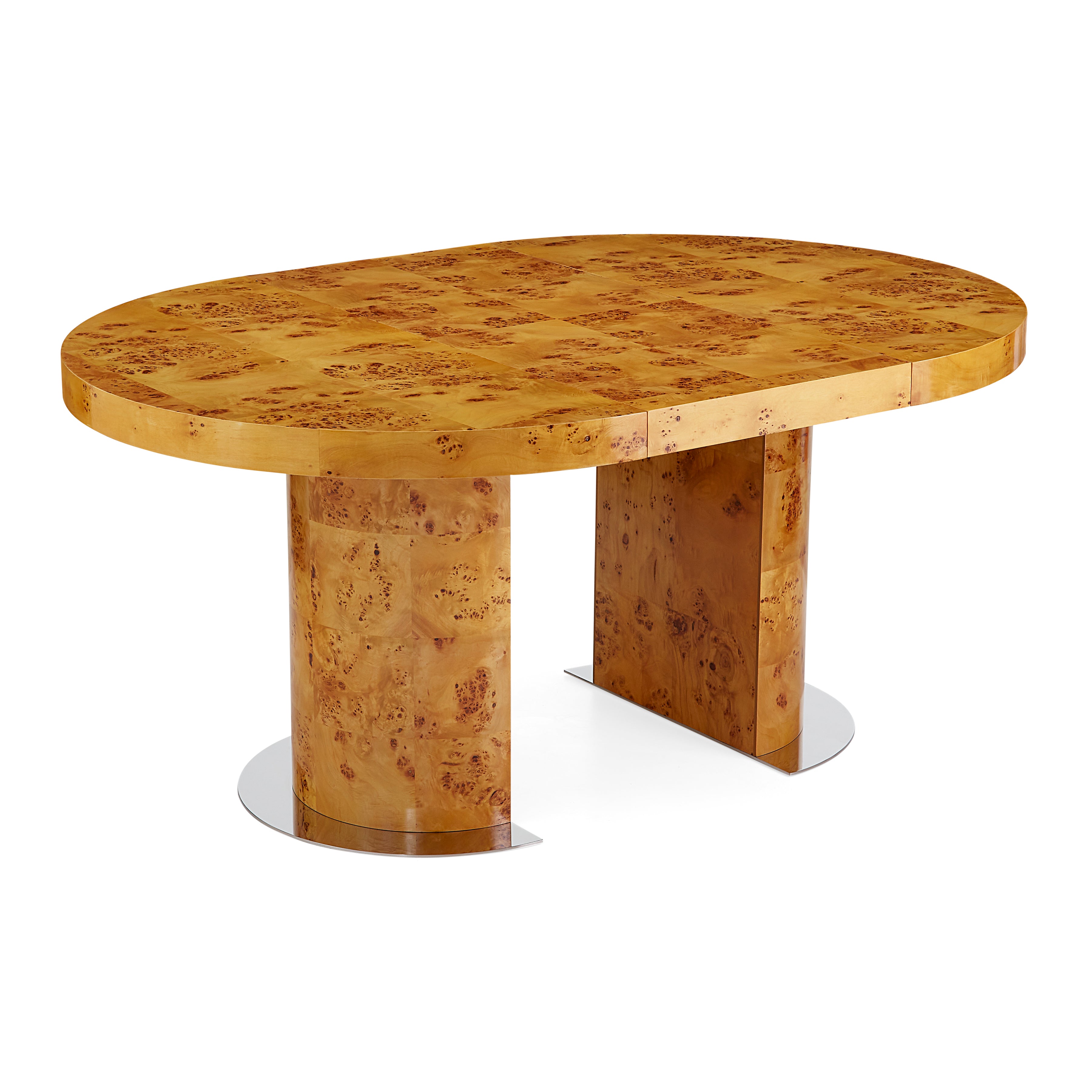 Round Extension Dining Table - Solid Wood Bonded Finish - Expandable for 4 to 6 People - Perfect for Family Gatherings & Dinner Parties
