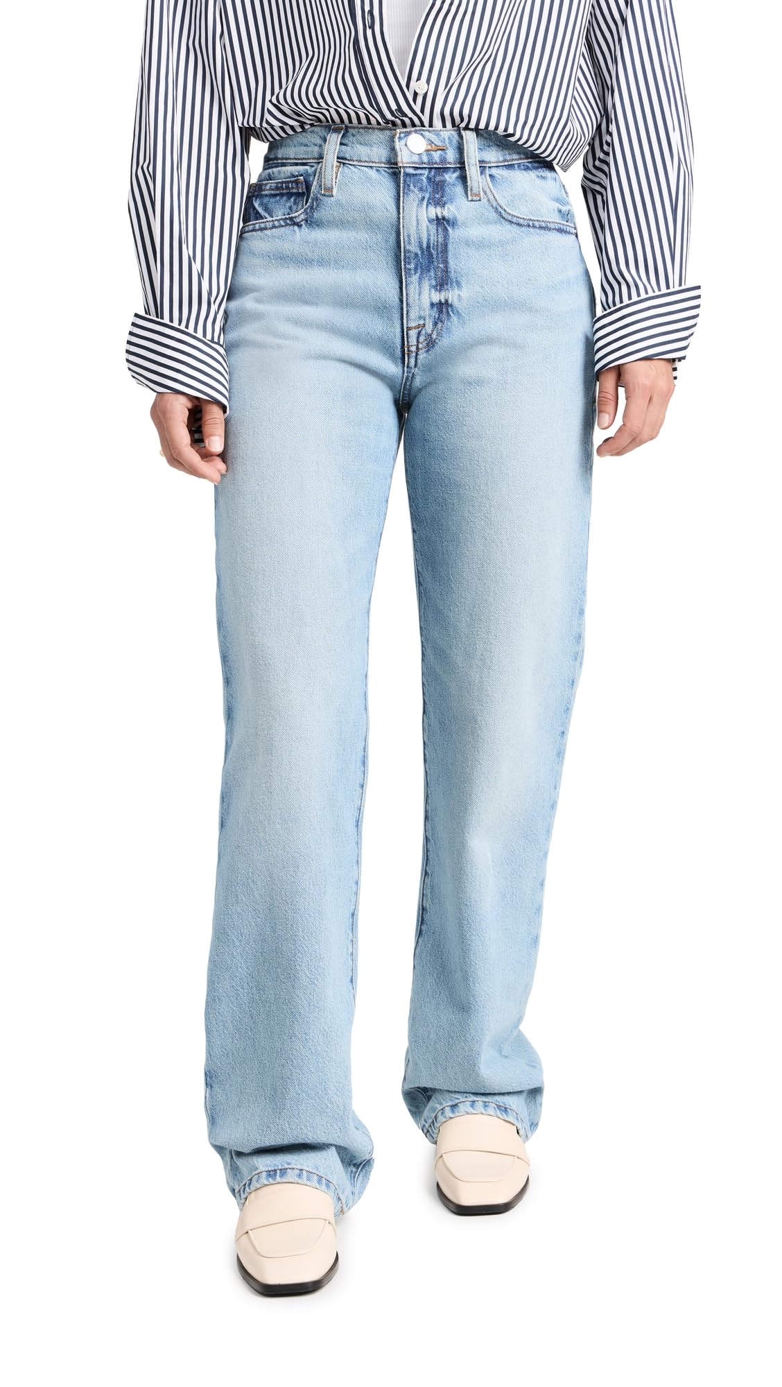 FRAME Women's Petite Le Pixie Jane Jeans - High Waist Slim Fit Stretch Denim for Casual Wear & Office Outfits