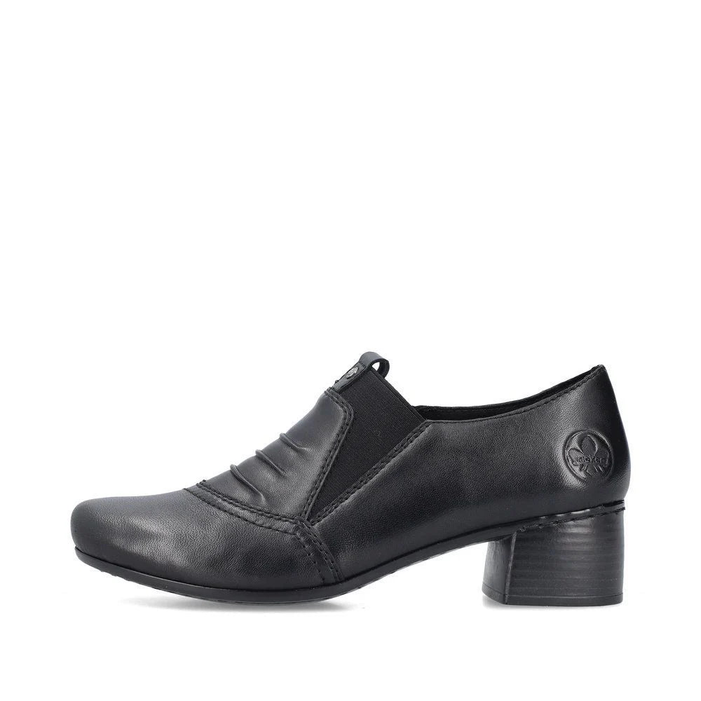 Rieker 41657 Women's Black Comfort Shoes - Stylish & Lightweight for Work, Walking & Everyday Wear